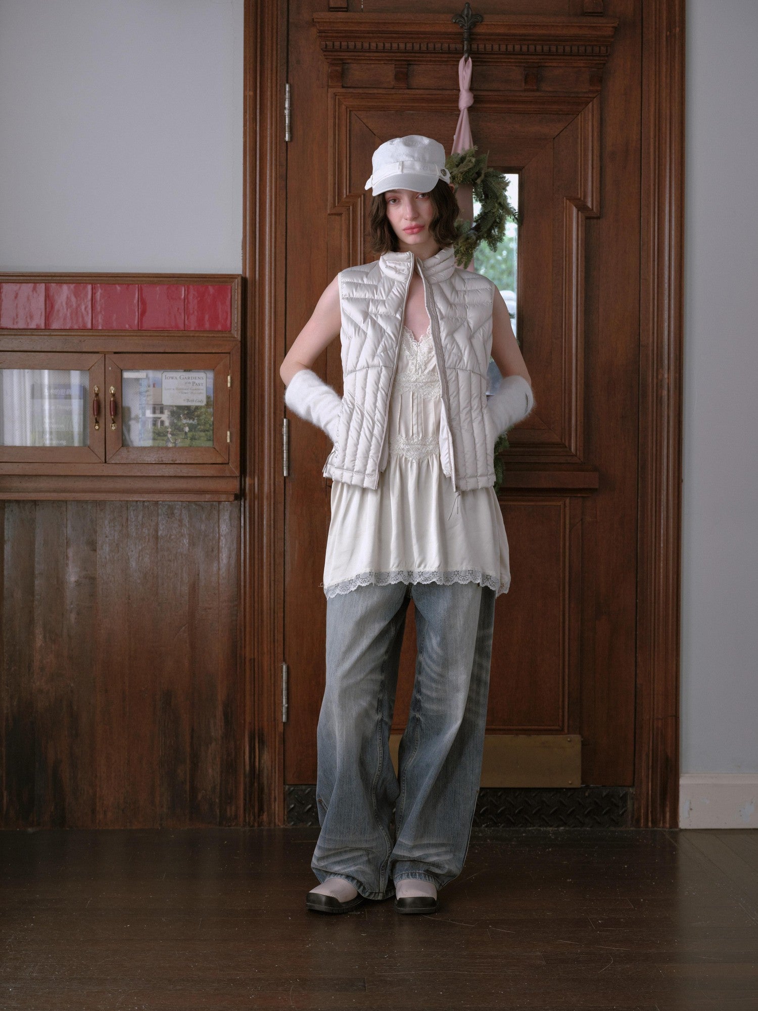 DKZ OFFICIAL Star Ribbed Quilted Layered Sleeveless Women&