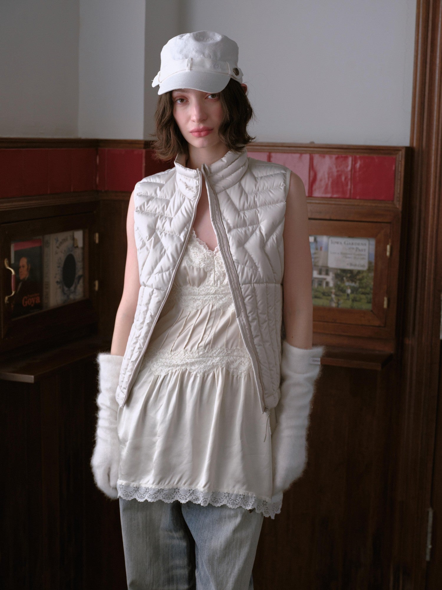 DKZ OFFICIAL Star Ribbed Quilted Layered Sleeveless Women&