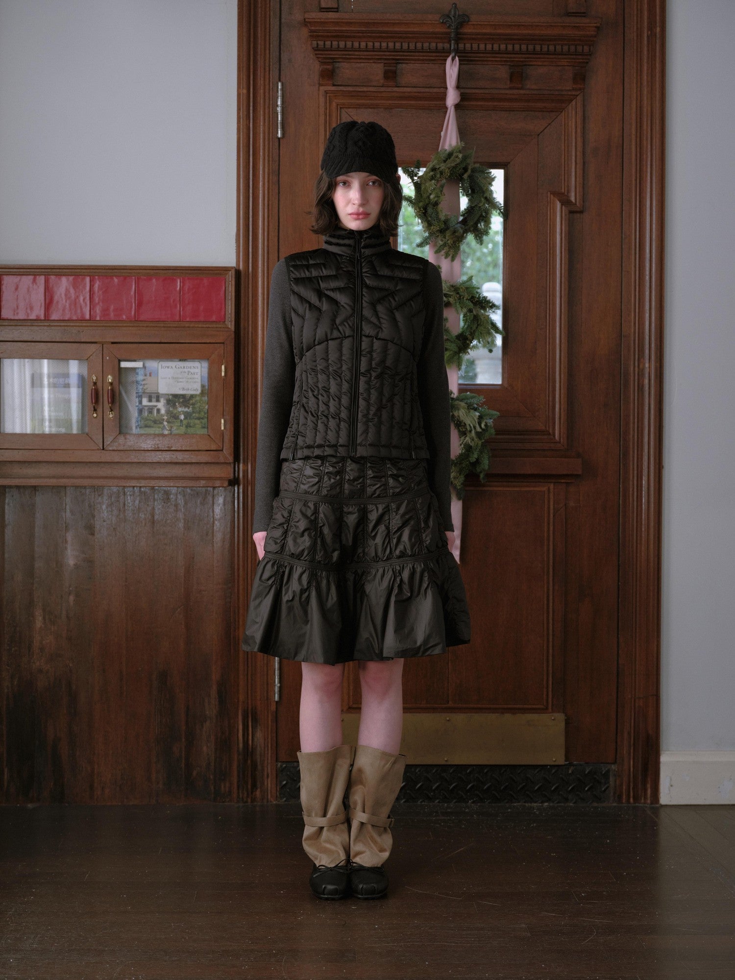 DKZ OFFICIAL Star Ribbed Quilted Layered Sleeveless Women&