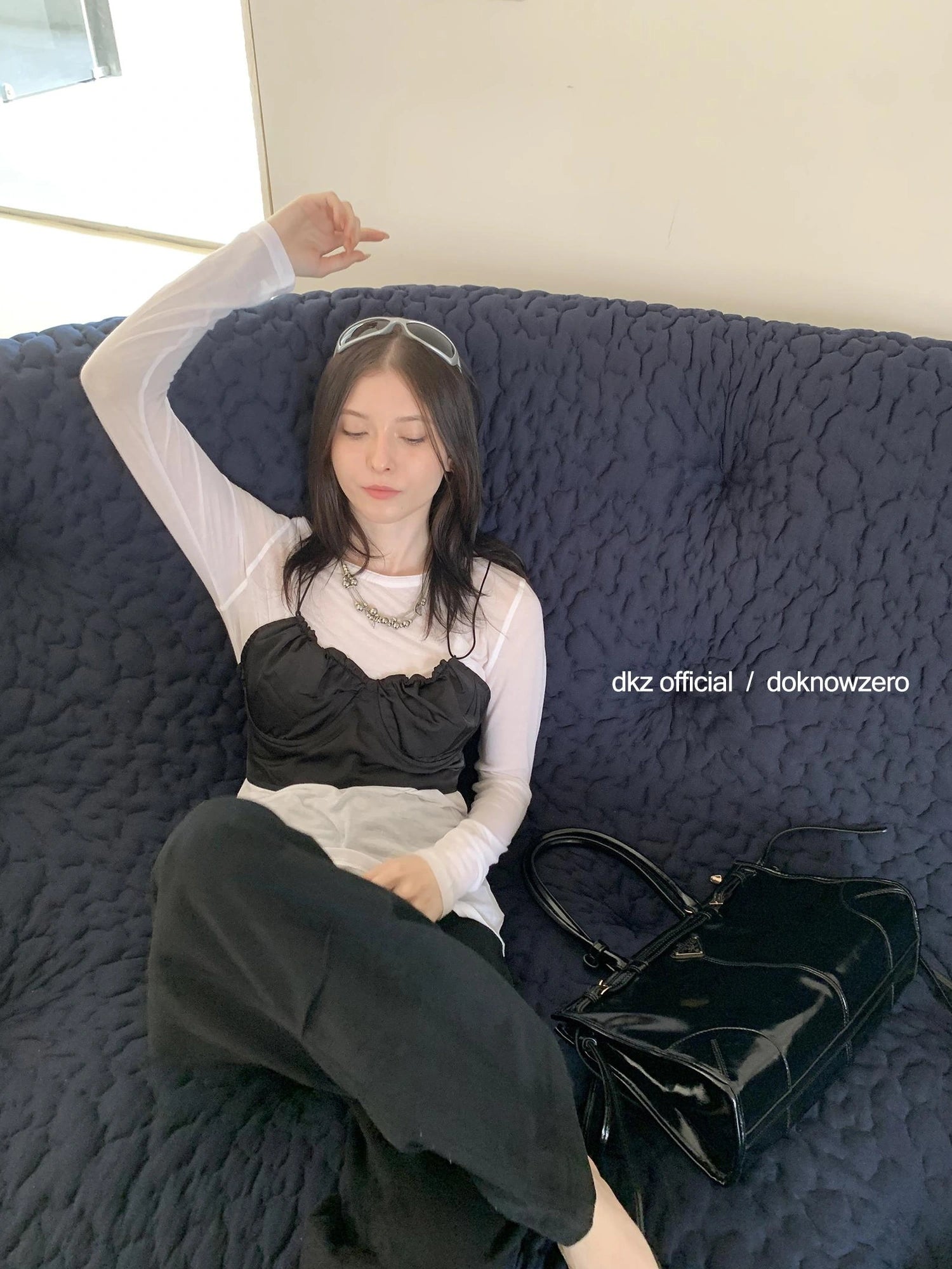 DKZ OFFICIAL Strap Back Cami Top With Drawstring And Ruffle Detail