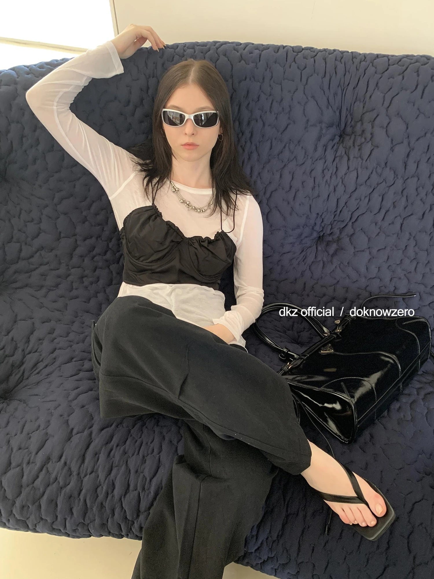 DKZ OFFICIAL Strap Back Cami Top With Drawstring And Ruffle Detail