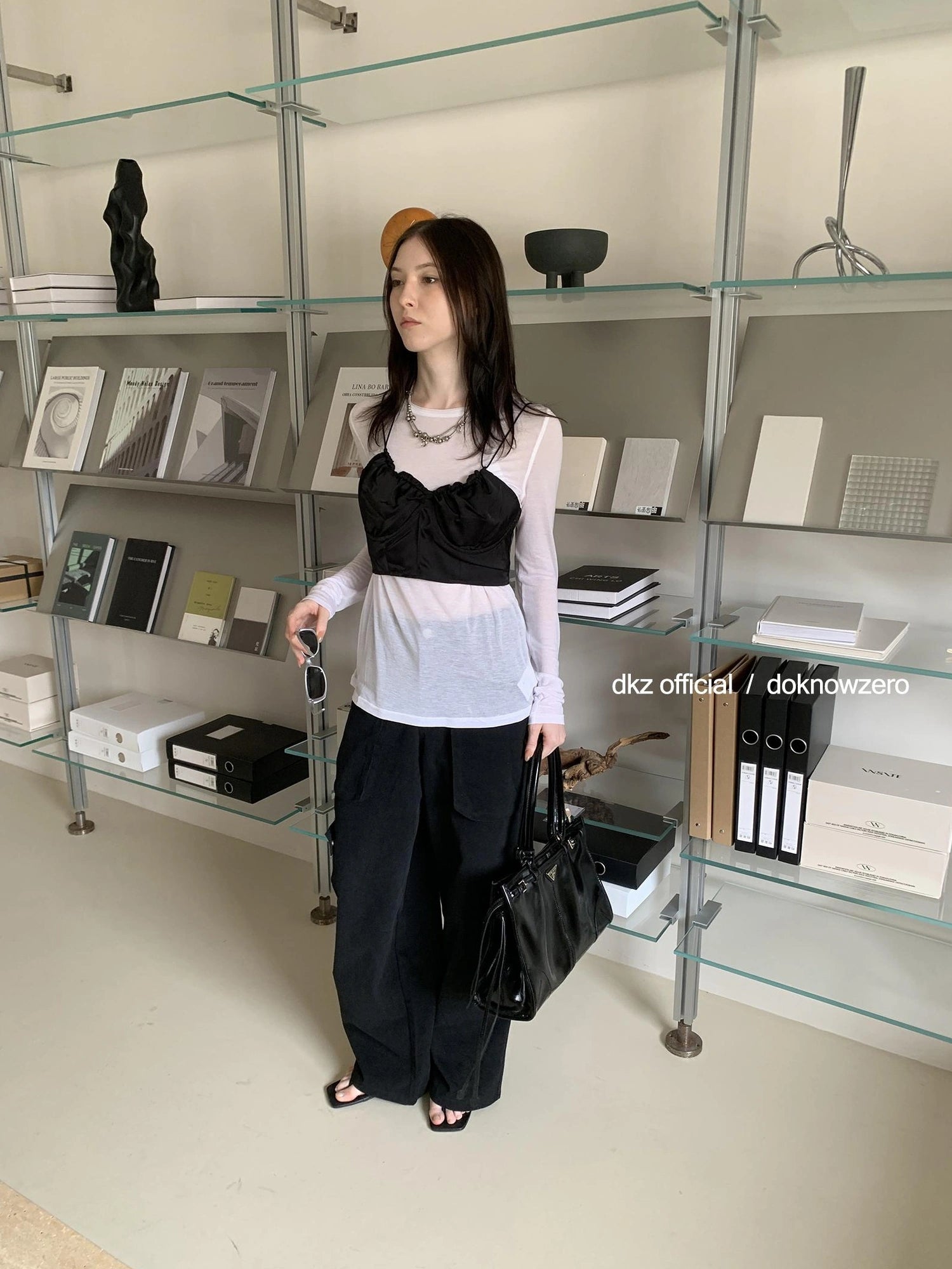 DKZ OFFICIAL Strap Back Cami Top With Drawstring And Ruffle Detail