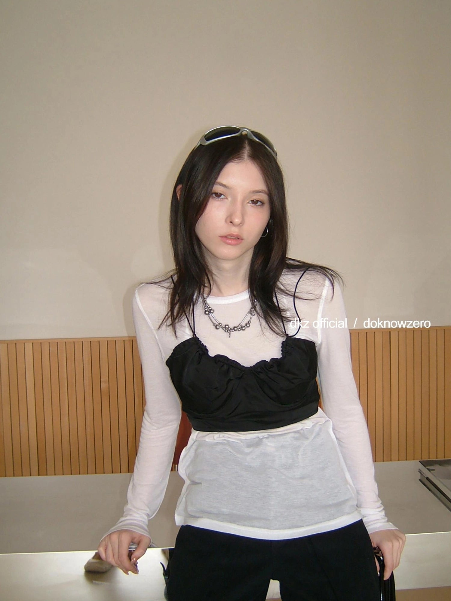 DKZ OFFICIAL Strap Back Cami Top With Drawstring And Ruffle Detail