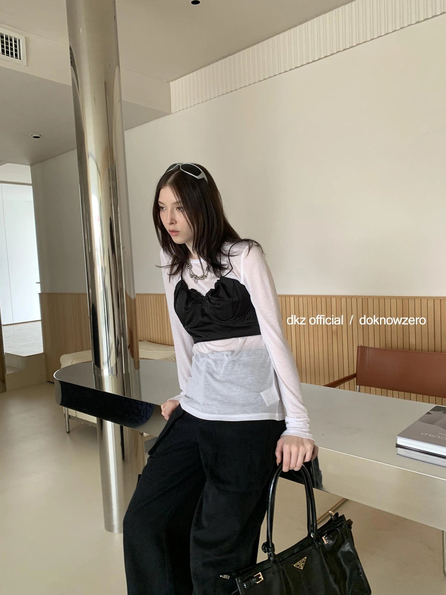 DKZ OFFICIAL Strap Back Cami Top With Drawstring And Ruffle Detail