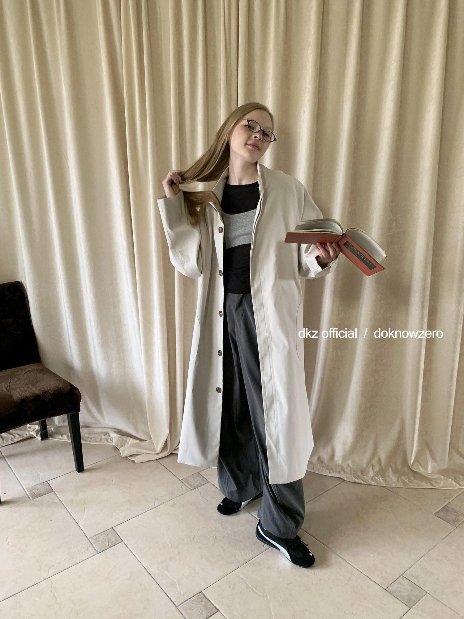 DKZ OFFICIAL Structured Relaxed Straight Women&