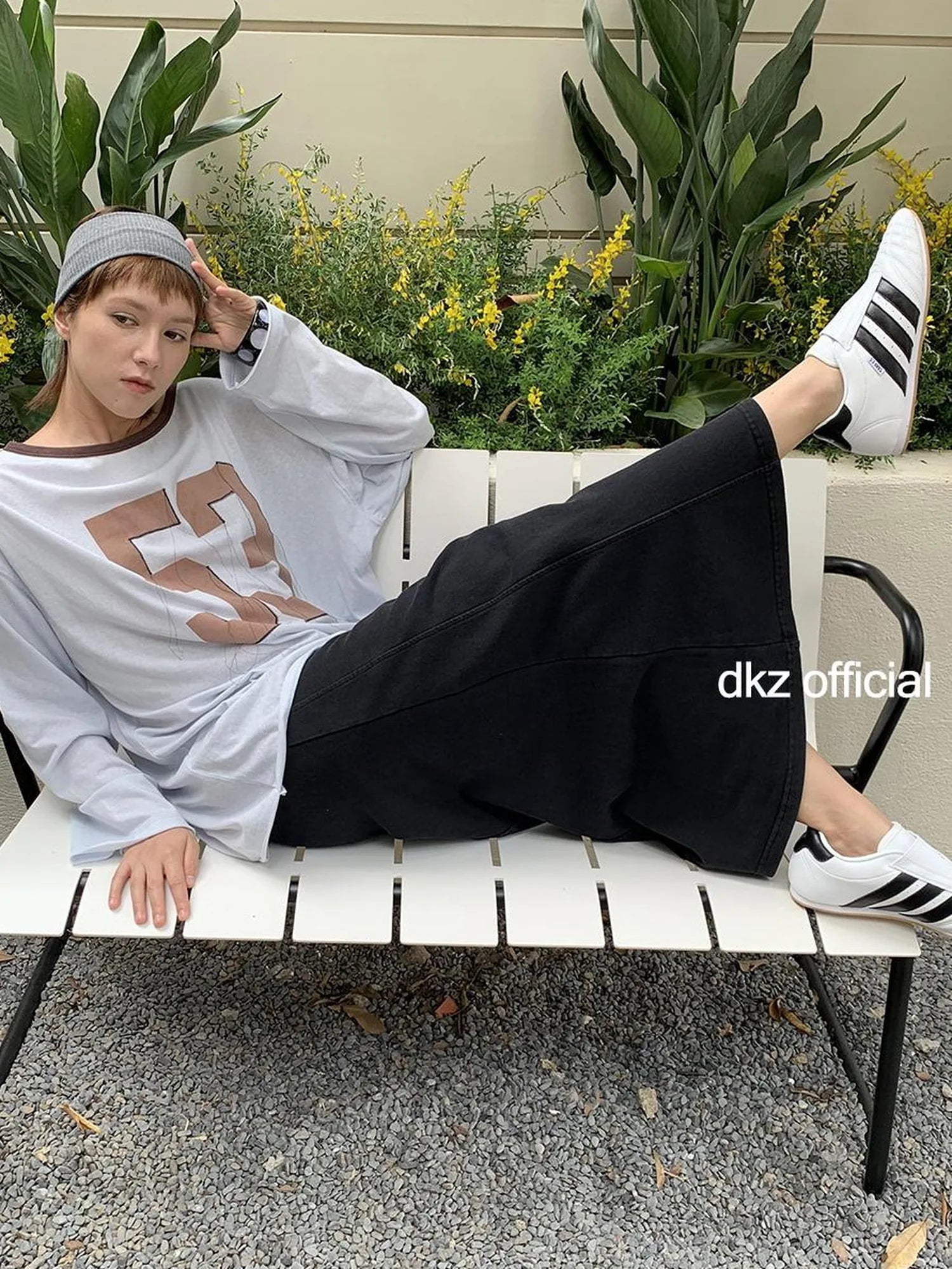 DKZ OFFICIAL Summer Slim Black Cotton Flared Maxi Dress