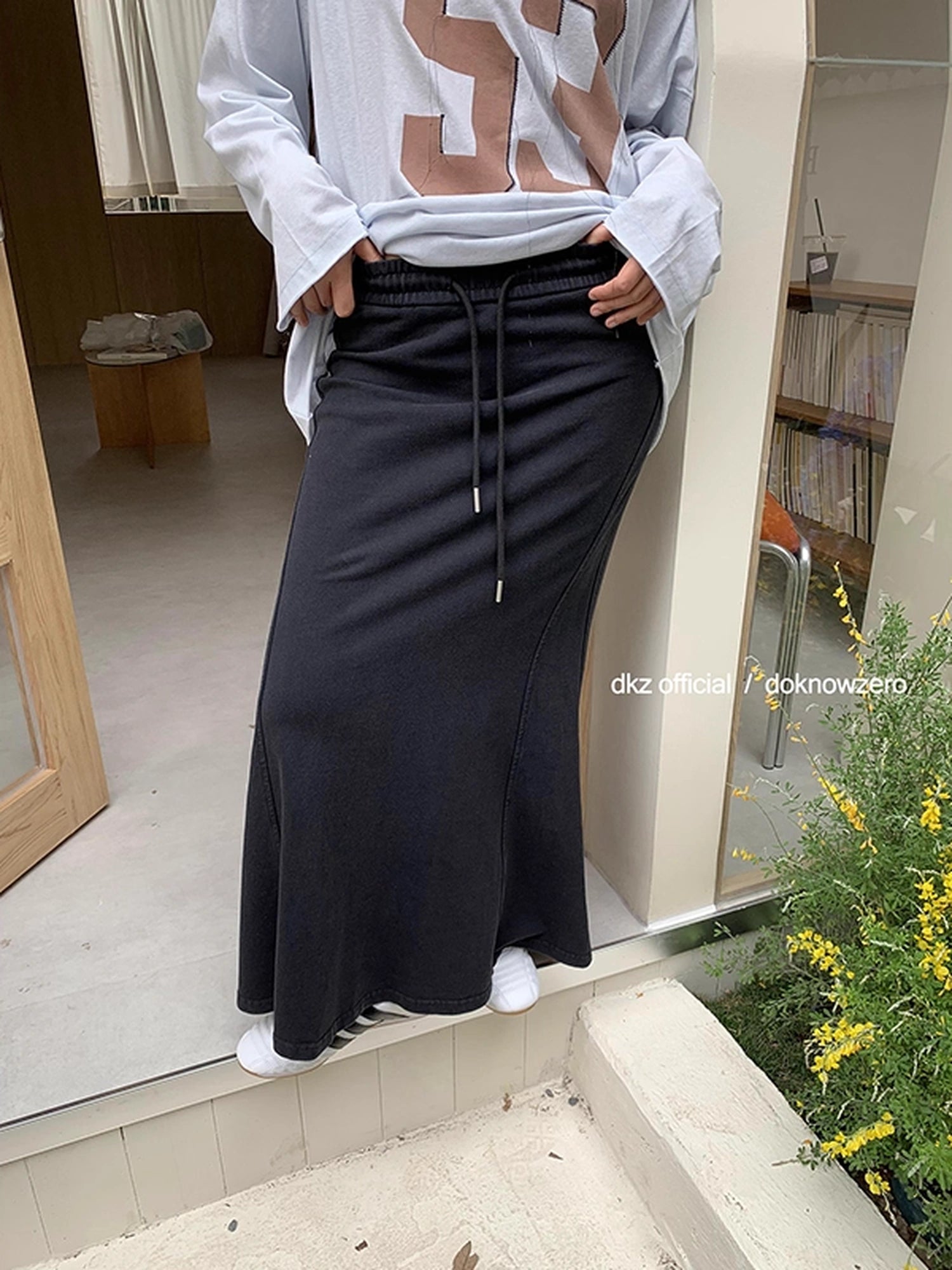 DKZ_OFFICIAL_Summer_Slim_Black_Cotton_Flared_Maxi_Dress_MISSTT