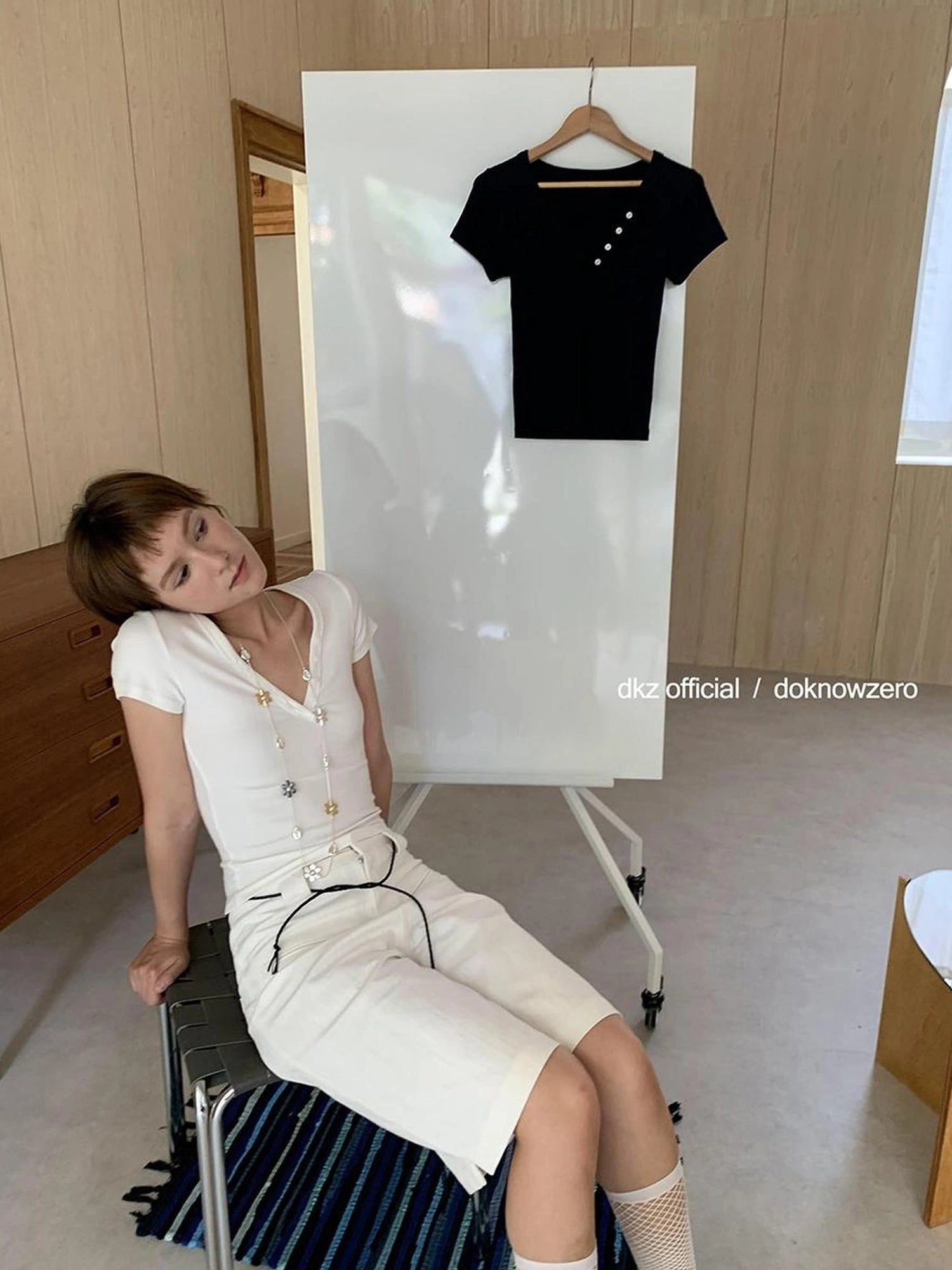 DKZ OFFICIAL Textured White Women&