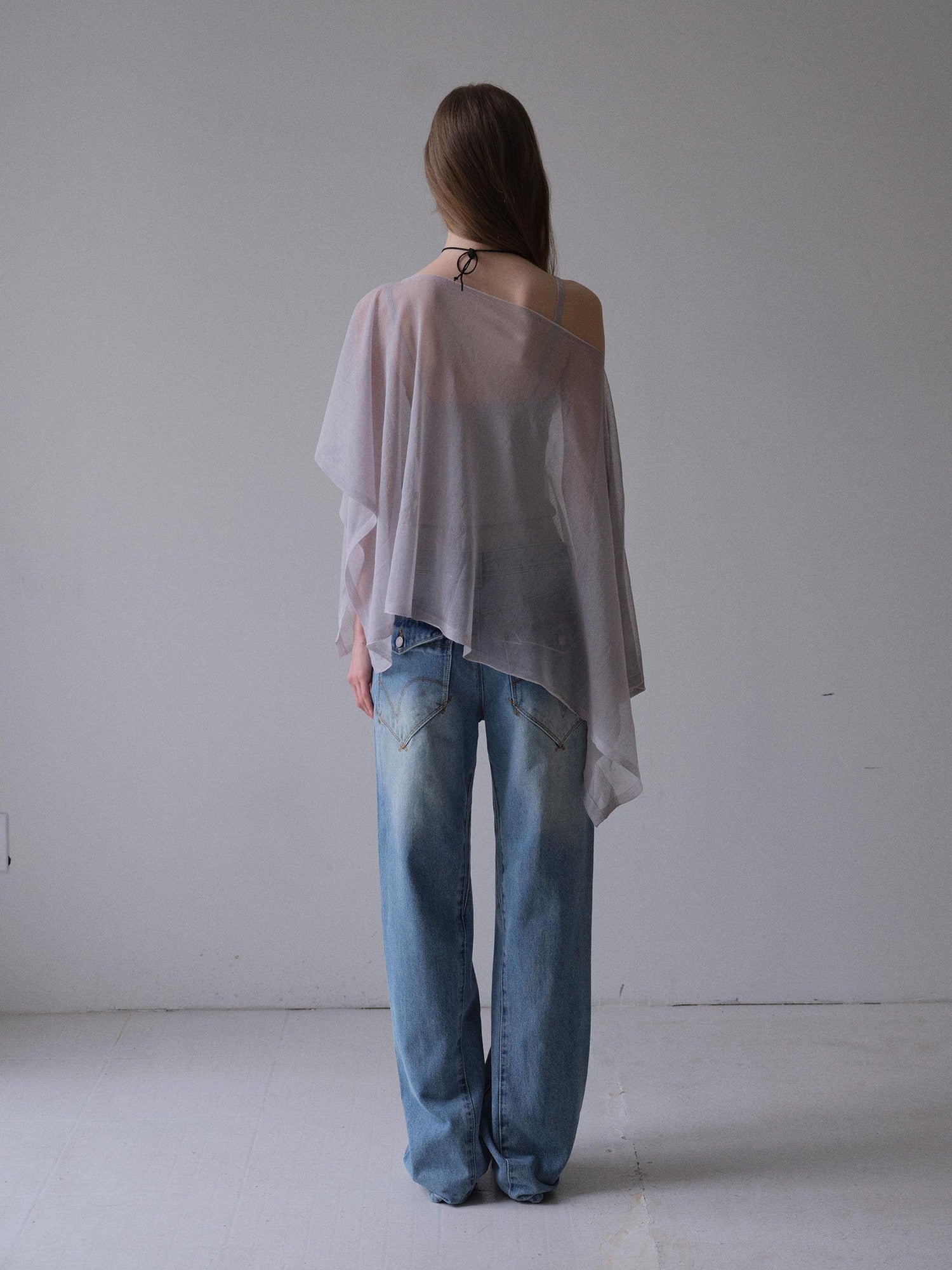 DKZ OFFICIAL Vintage Blue Button Fly Pockets Natural Waist Women&