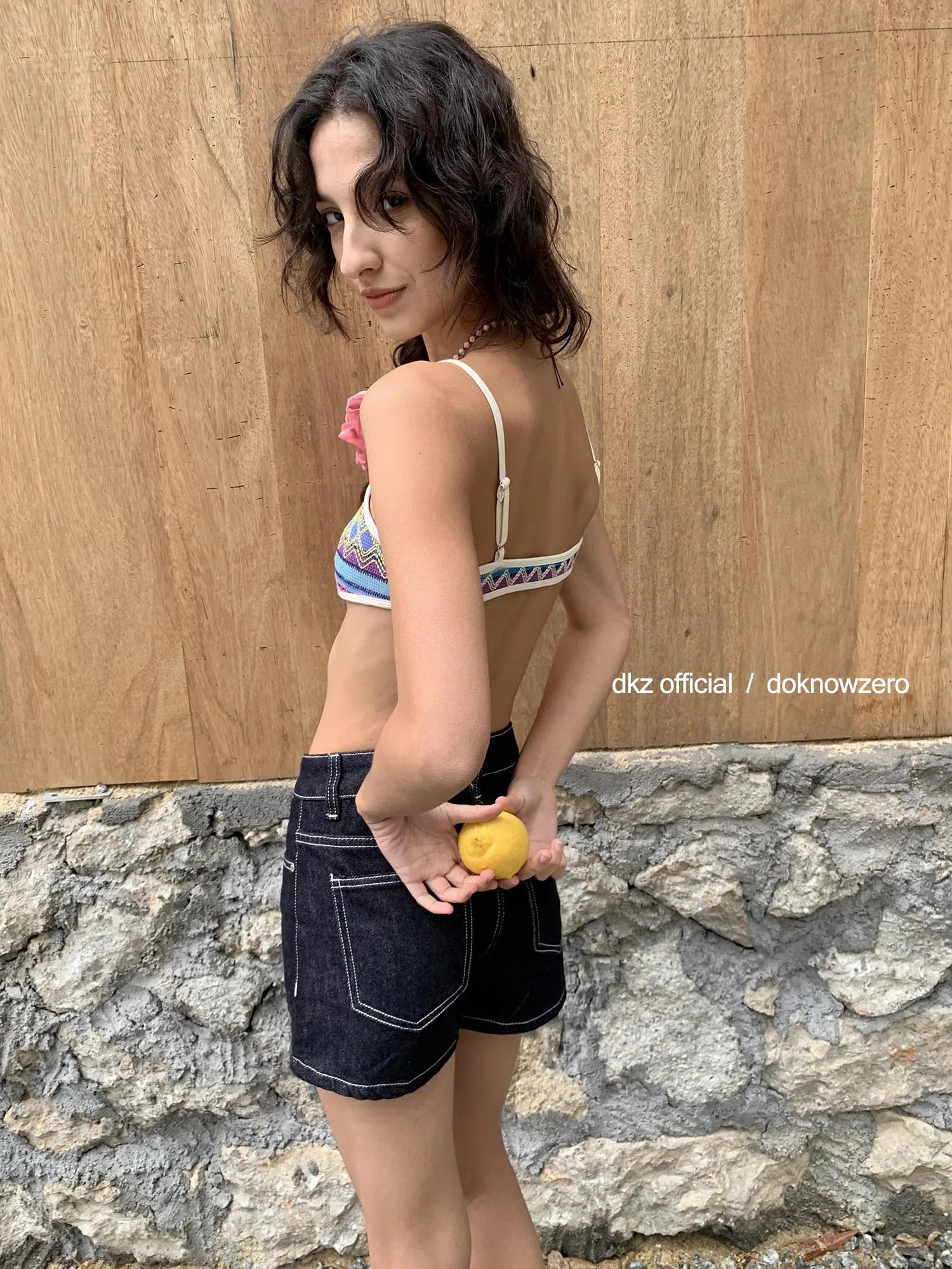 DKZ OFFICIAL Vintage Blue Denim Shorts For Women