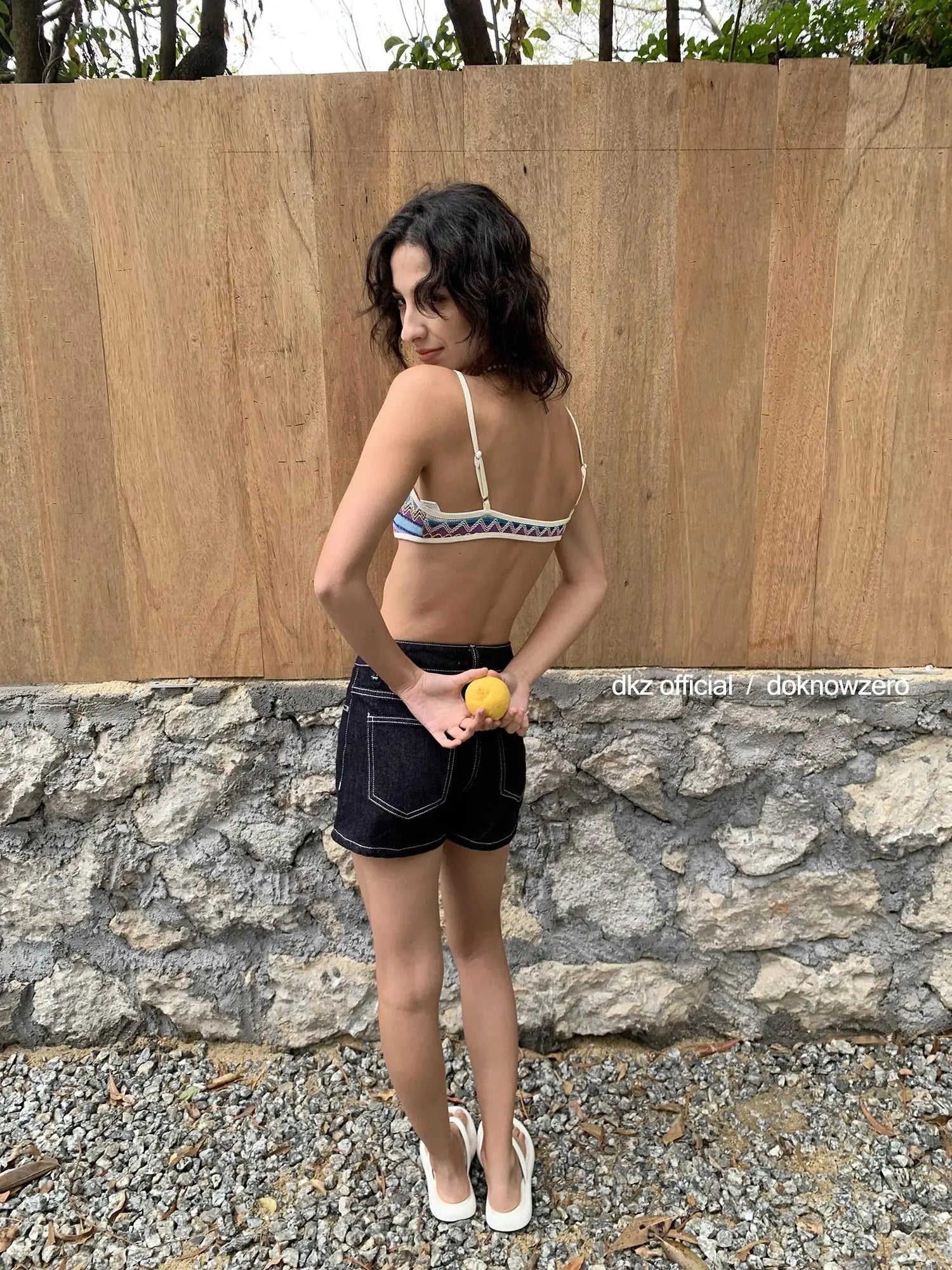 DKZ OFFICIAL Vintage Blue Denim Shorts For Women