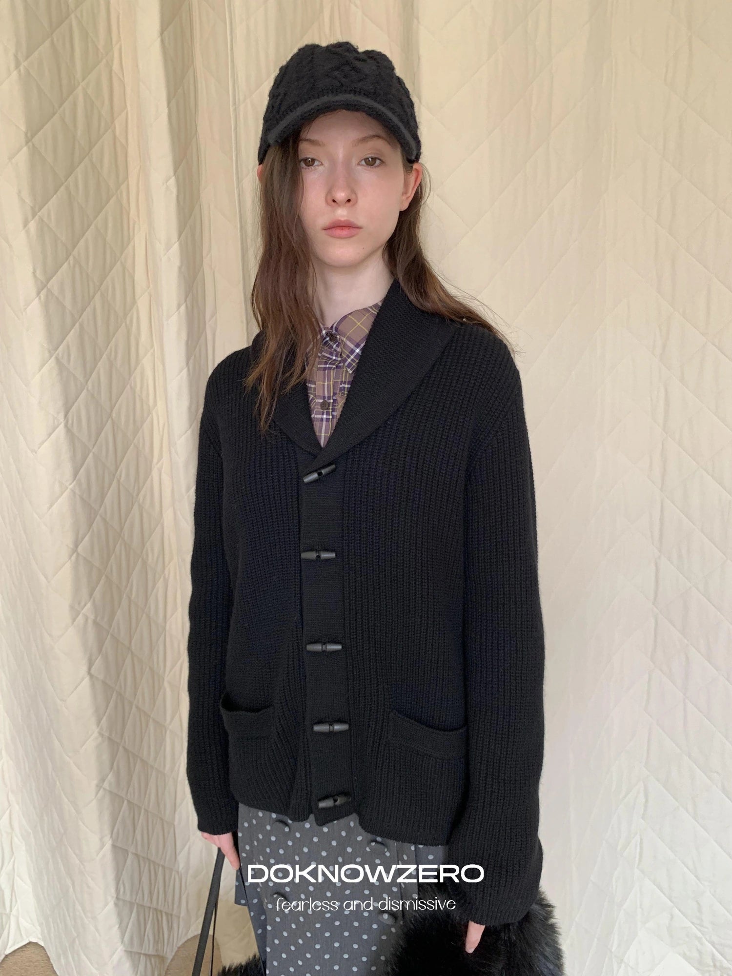 DKZ OFFICIAL Vintage British Wool Blend Cardigan