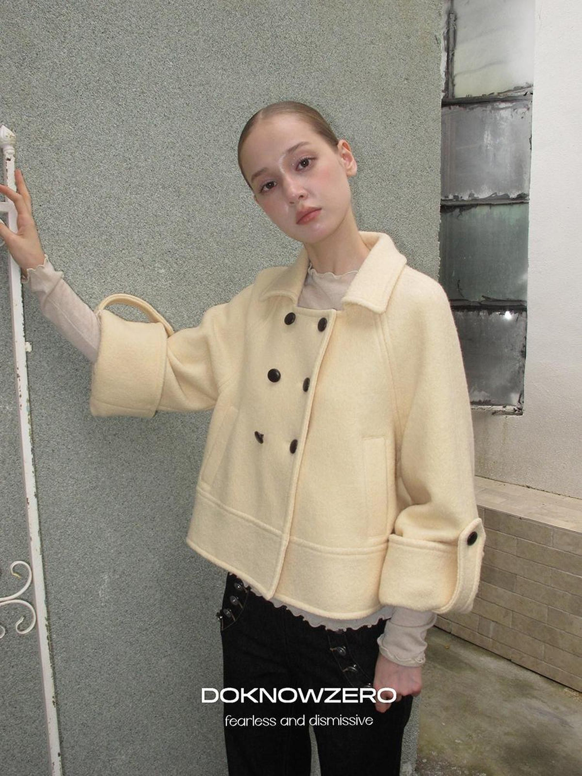 DKZ OFFICIAL Vintage Double Breasted 90% Wool Women&