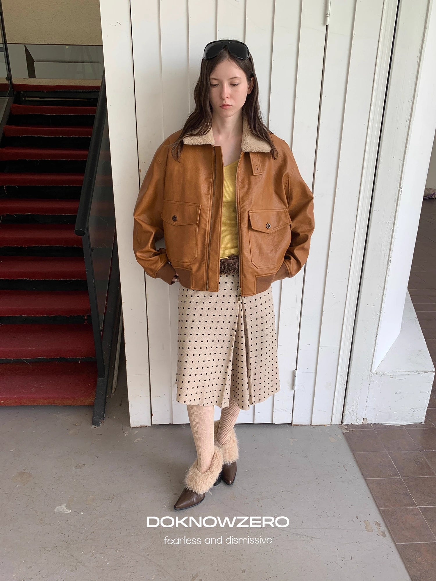 DKZ_OFFICIAL_Vintage_Faux_Fur_Collar_Quilted_Leather_Jacket_MISSTT