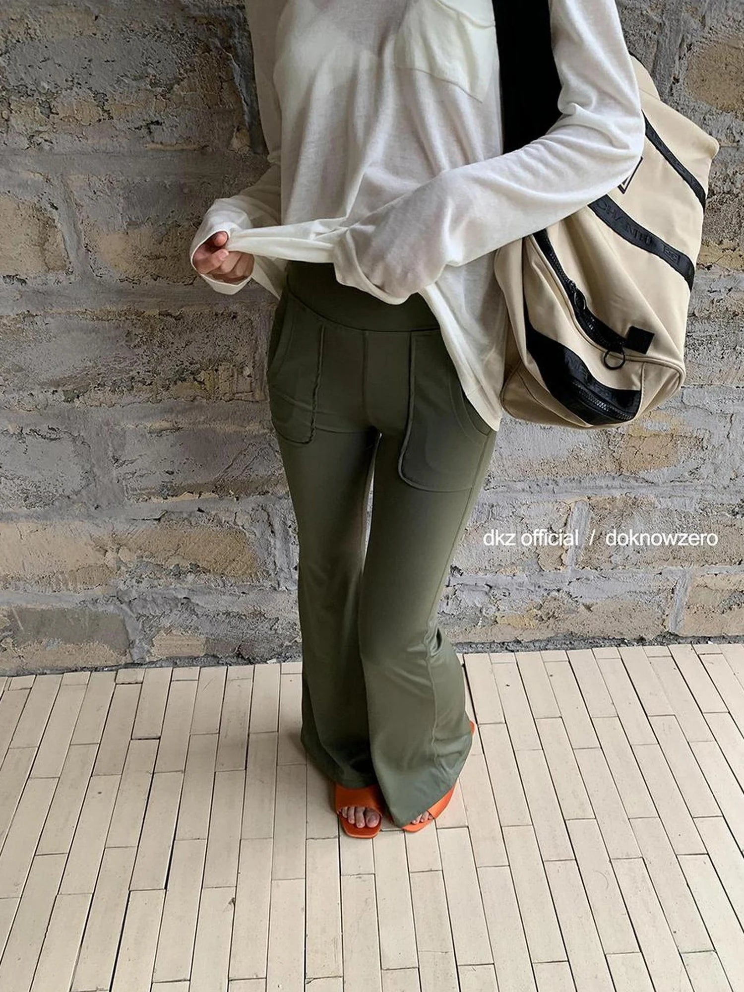 DKZ OFFICIAL Vintage Flared Yoga Pants For Women