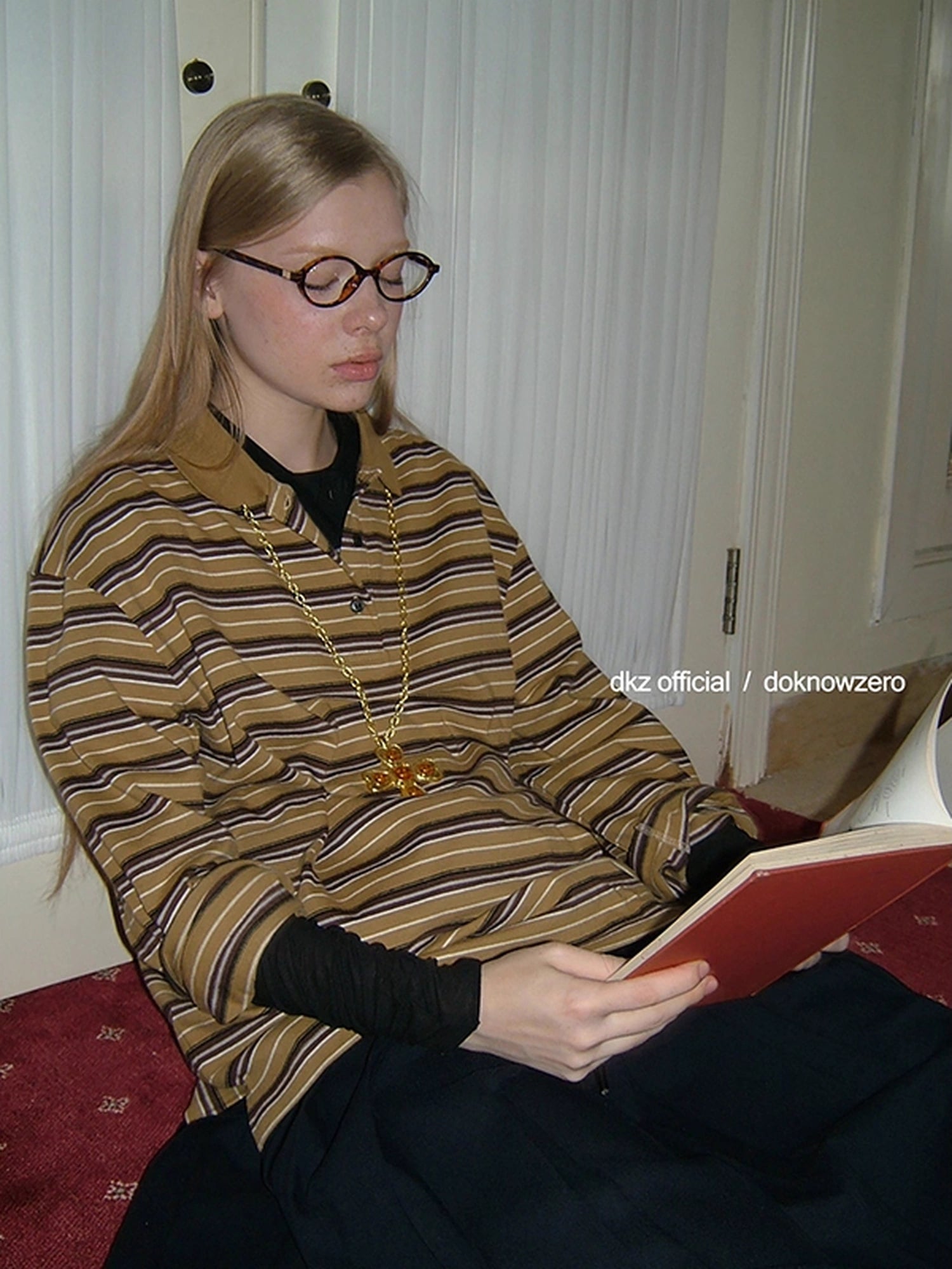 DKZ_OFFICIAL_Vintage_Polo_Collar_Long_Sleeve_T-shirt_For_Women_Relaxed_Fit_MISSTT