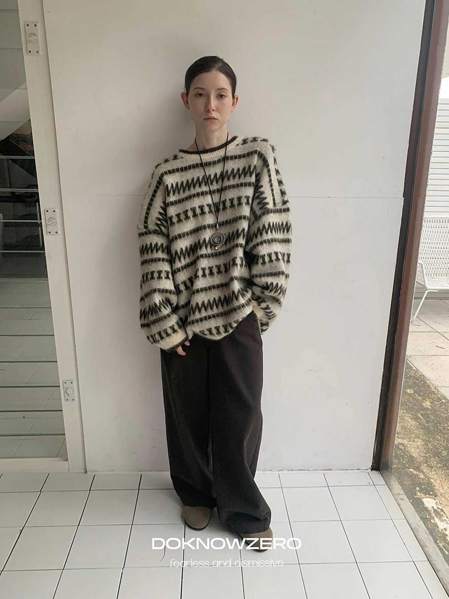 DKZ OFFICIAL Vintage Striped Crewneck Sweater