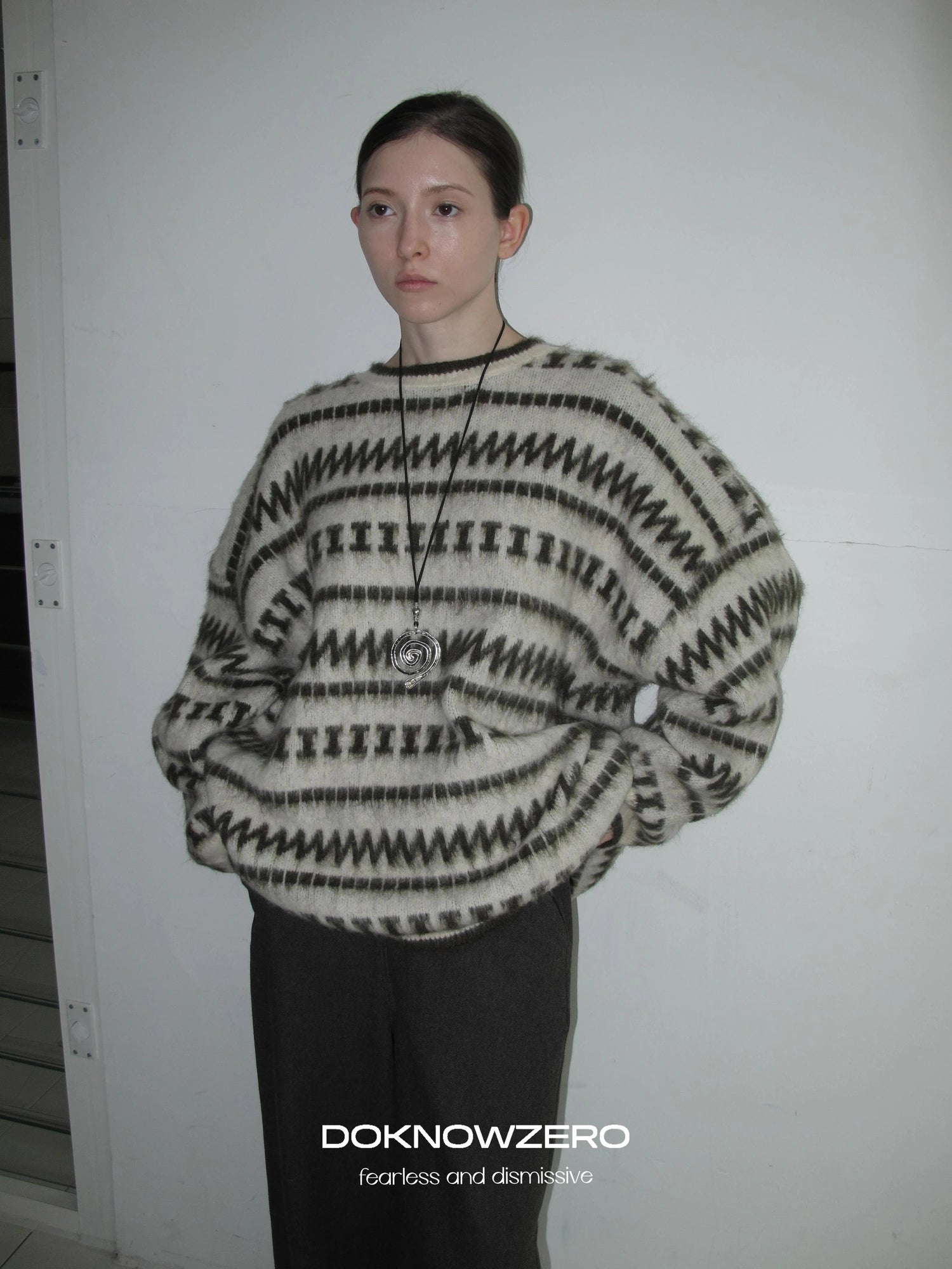 DKZ OFFICIAL Vintage Striped Crewneck Sweater