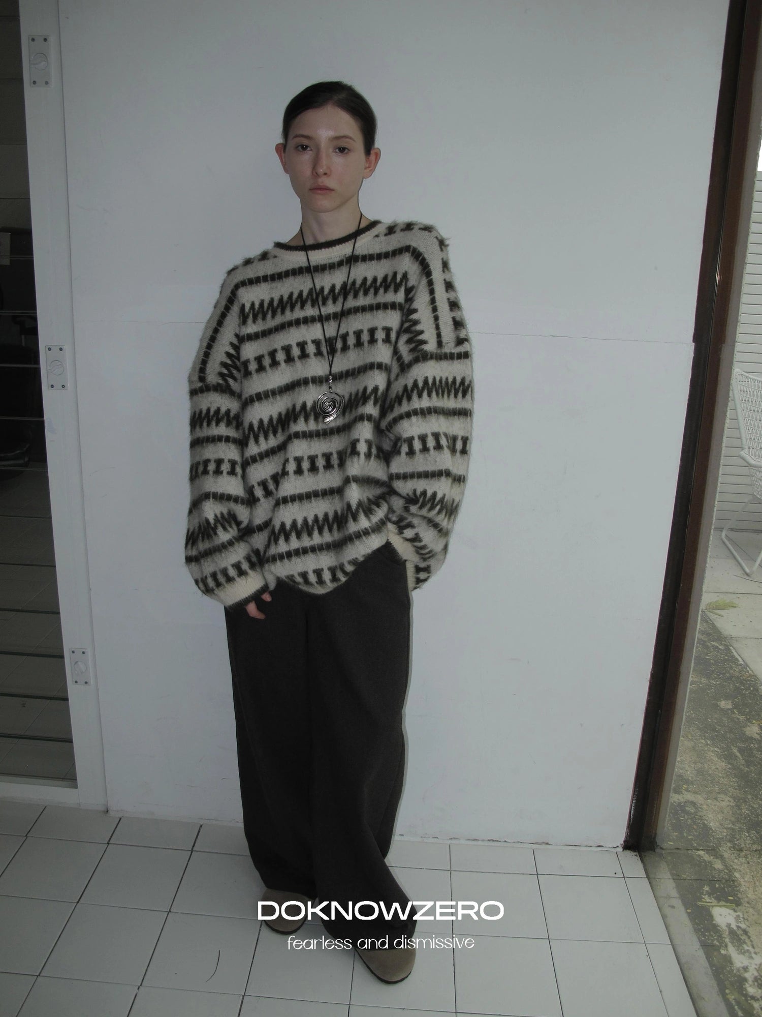 DKZ OFFICIAL Vintage Striped Crewneck Sweater