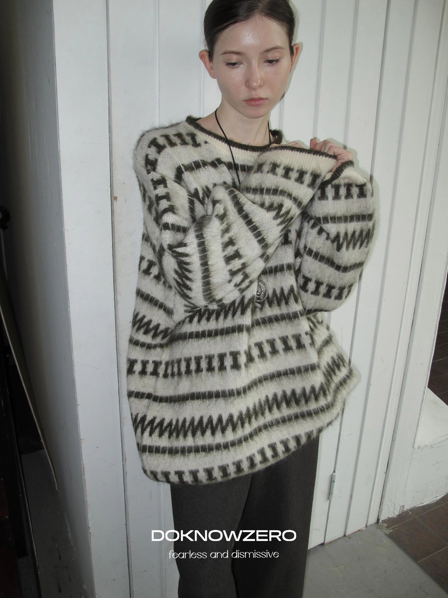 DKZ OFFICIAL Vintage Striped Crewneck Sweater