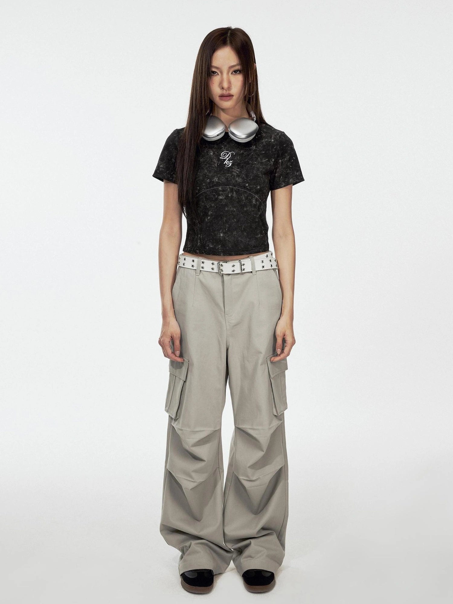 DKZ OFFICIAL Vintage Tie Dye Cropped Tee