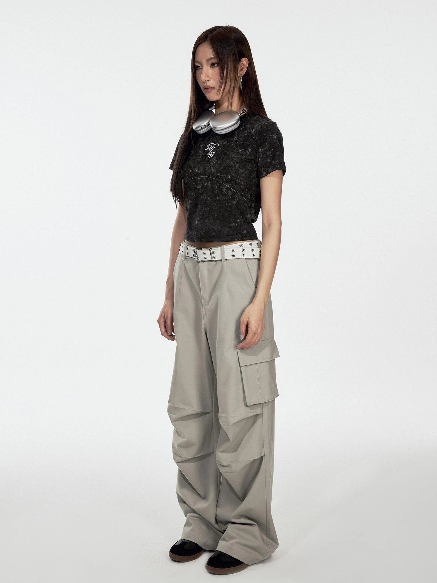 DKZ OFFICIAL Vintage Tie Dye Cropped Tee