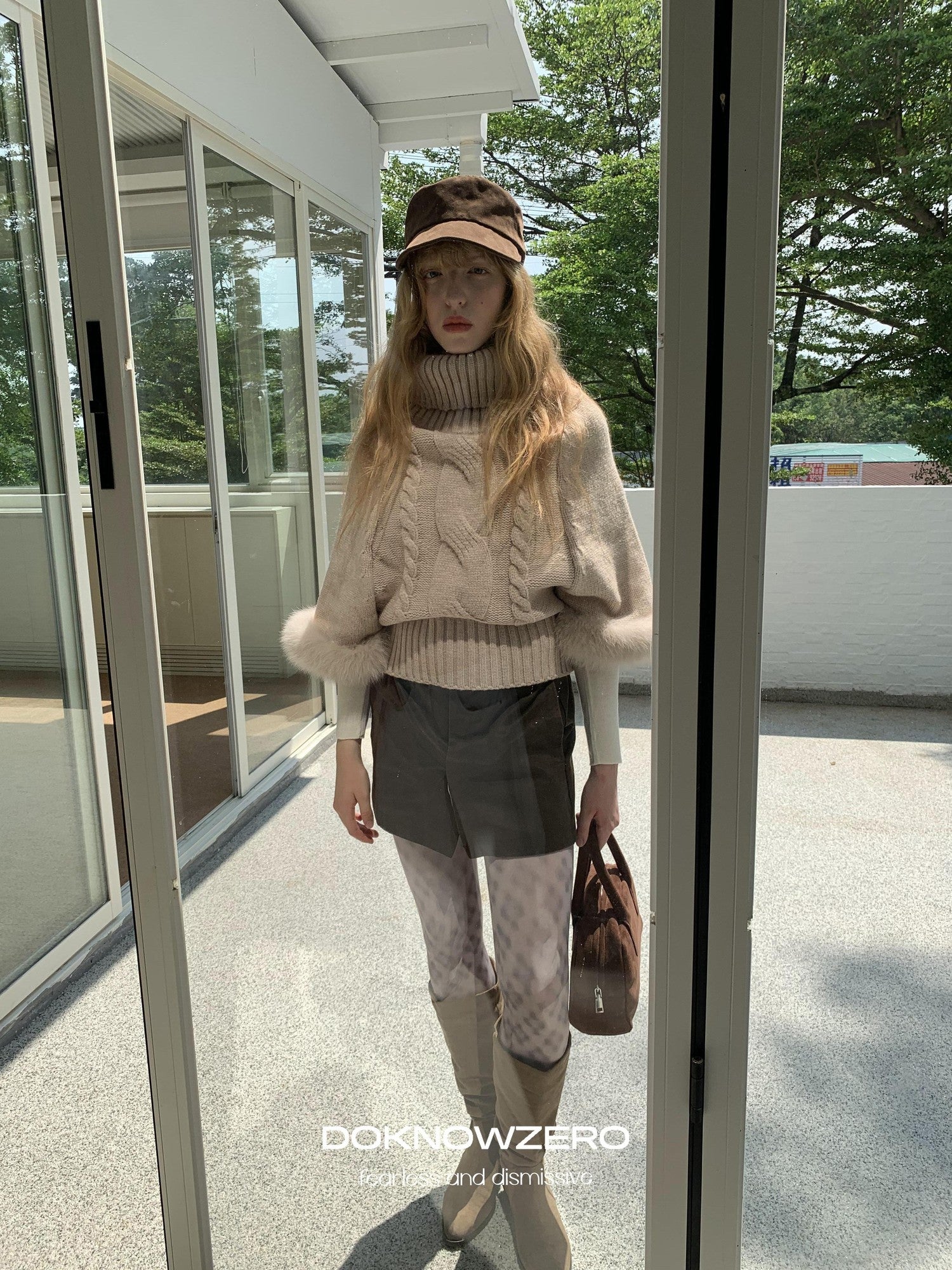 DKZ OFFICIAL Vintage Utility Faux Two Piece A Line Women&