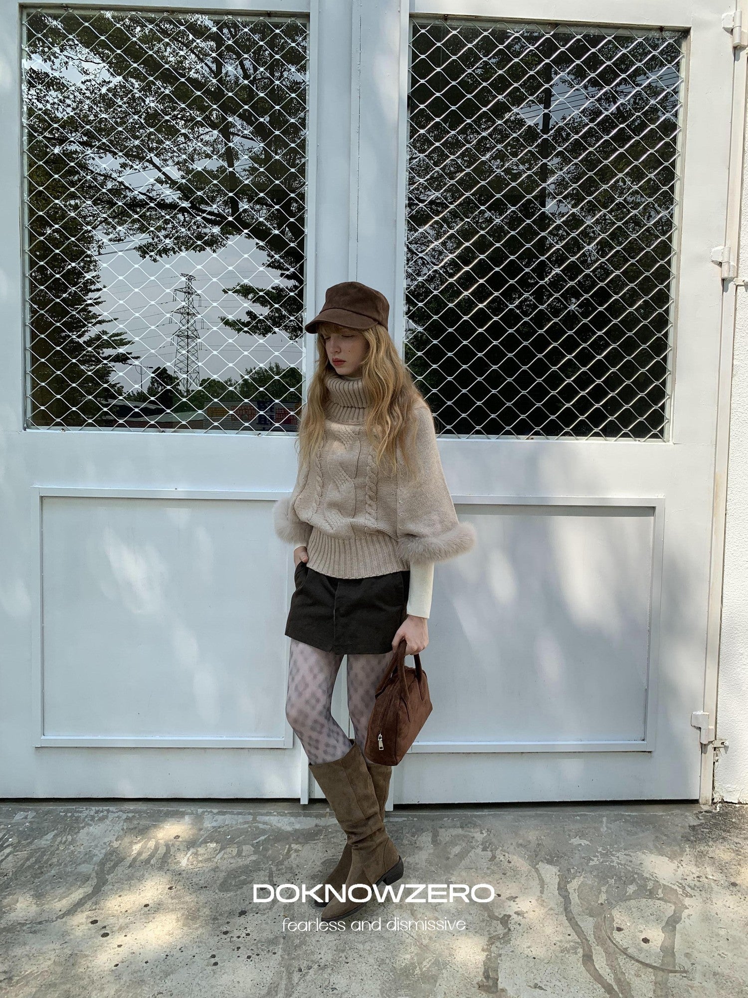 DKZ OFFICIAL Vintage Utility Faux Two Piece A Line Women&