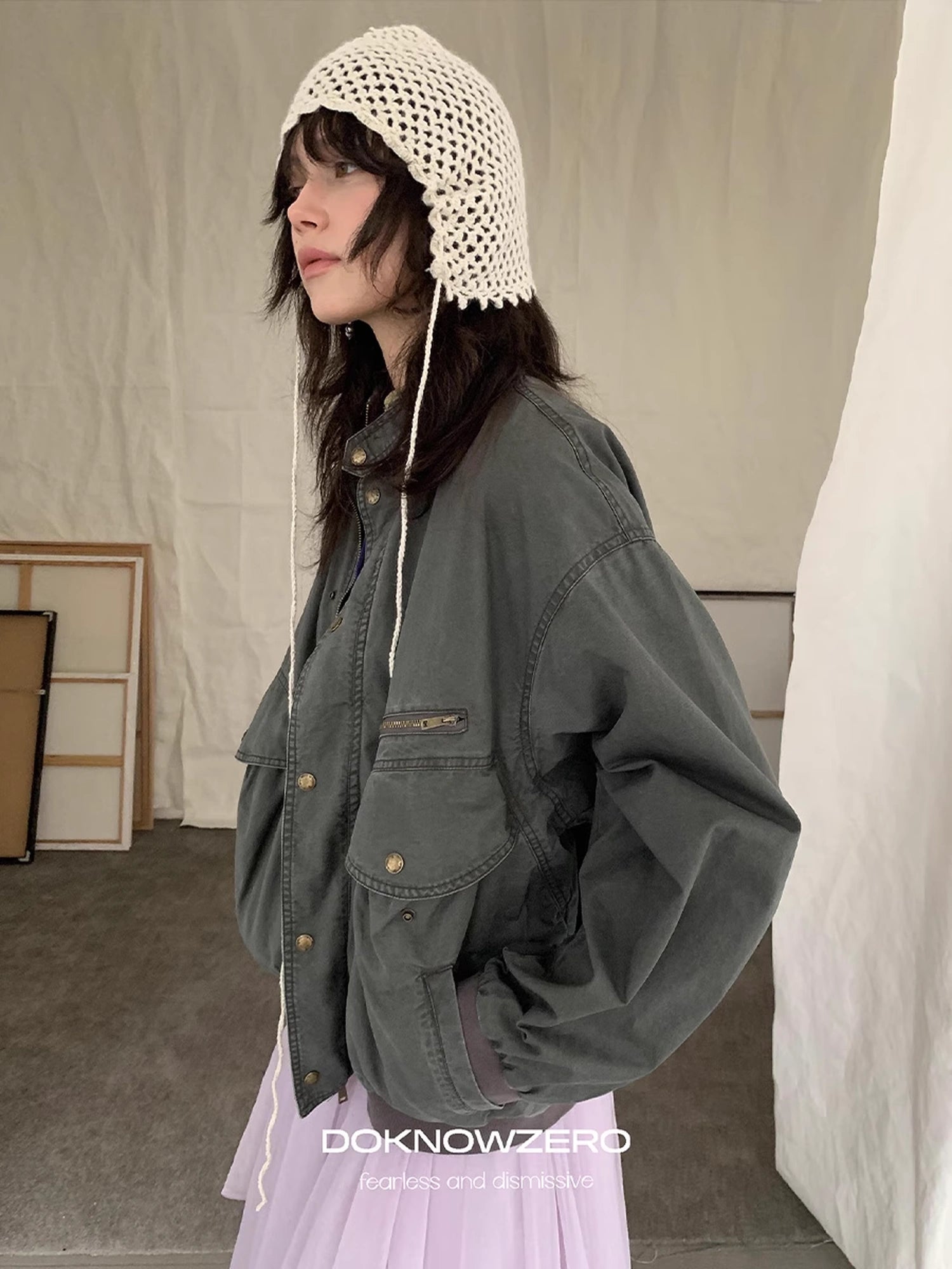 DKZ_OFFICIAL_Vintage_Washed_Multi_Pocket_Women_Jacket_MISSTT