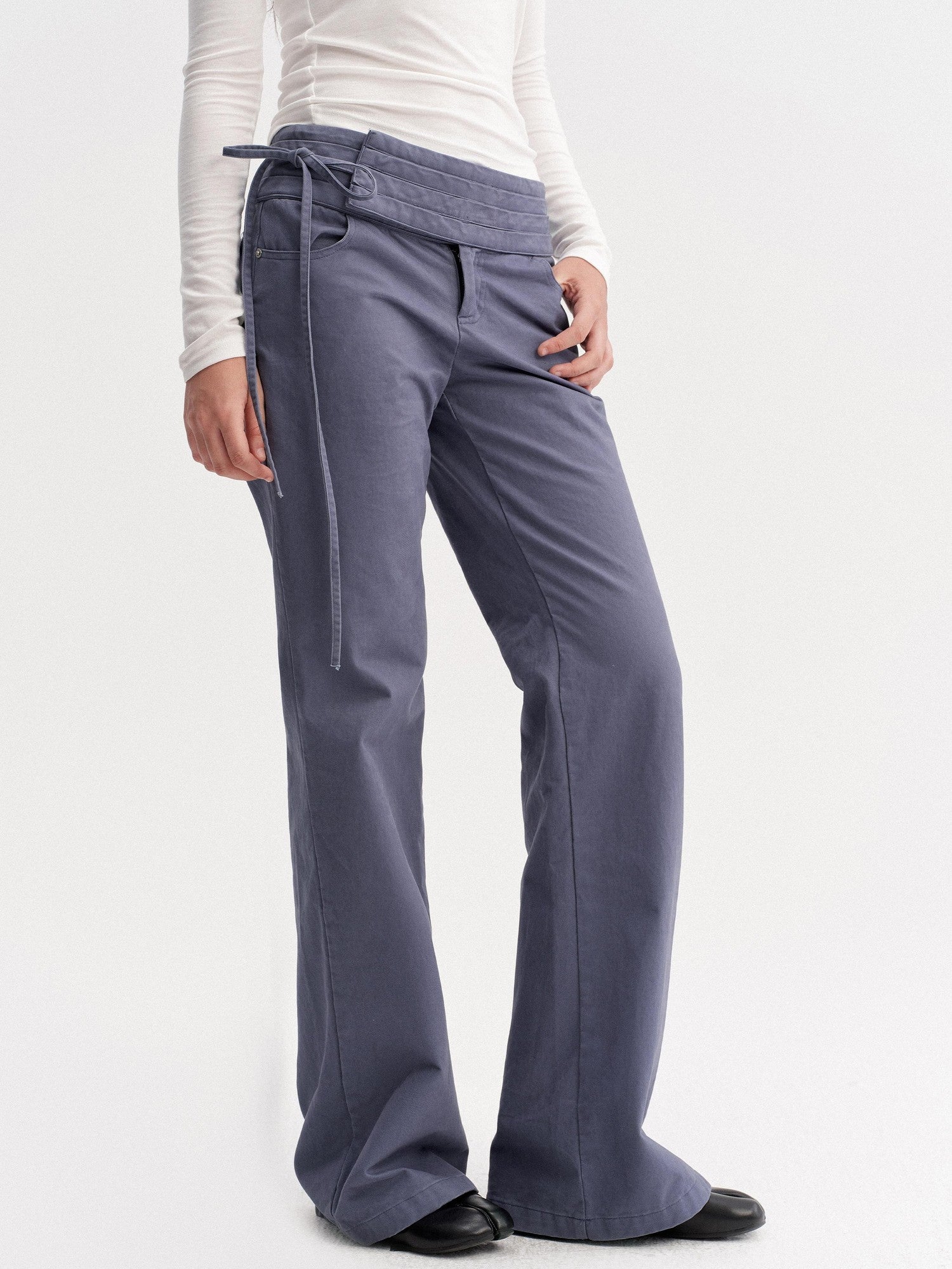 DKZ OFFICIAL Vintage Washed Pleated Drawstring Women&