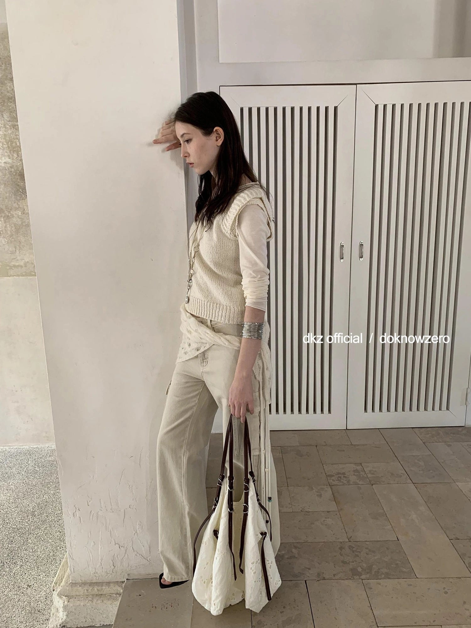DKZ OFFICIAL Vintage Washed Wide Leg Trousers