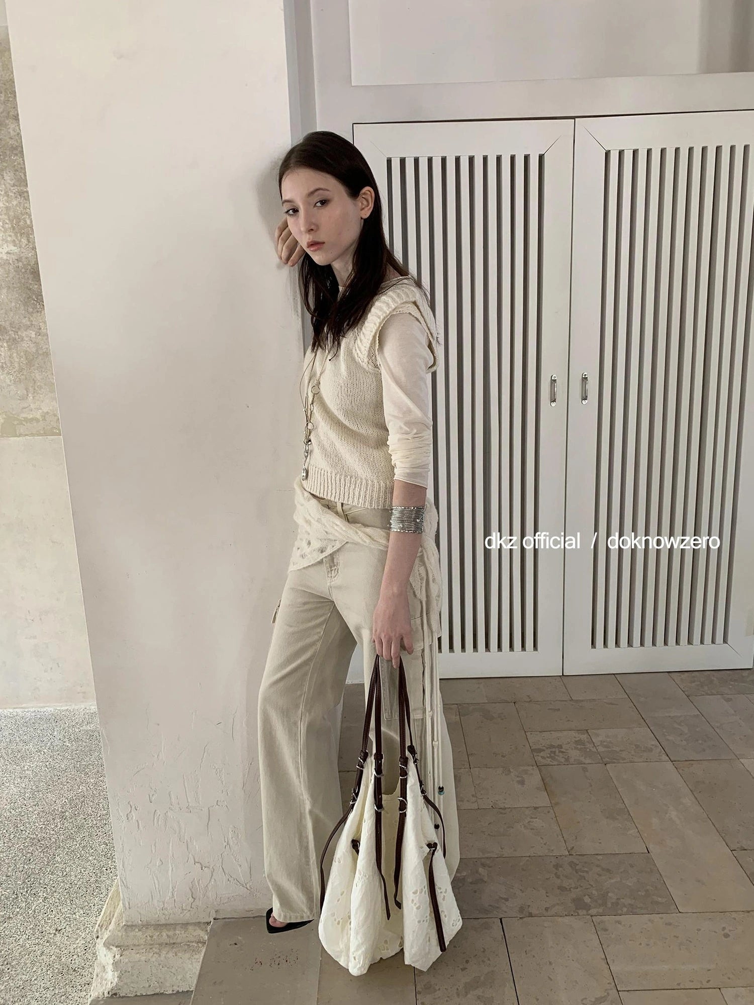 DKZ OFFICIAL Vintage Washed Wide Leg Trousers