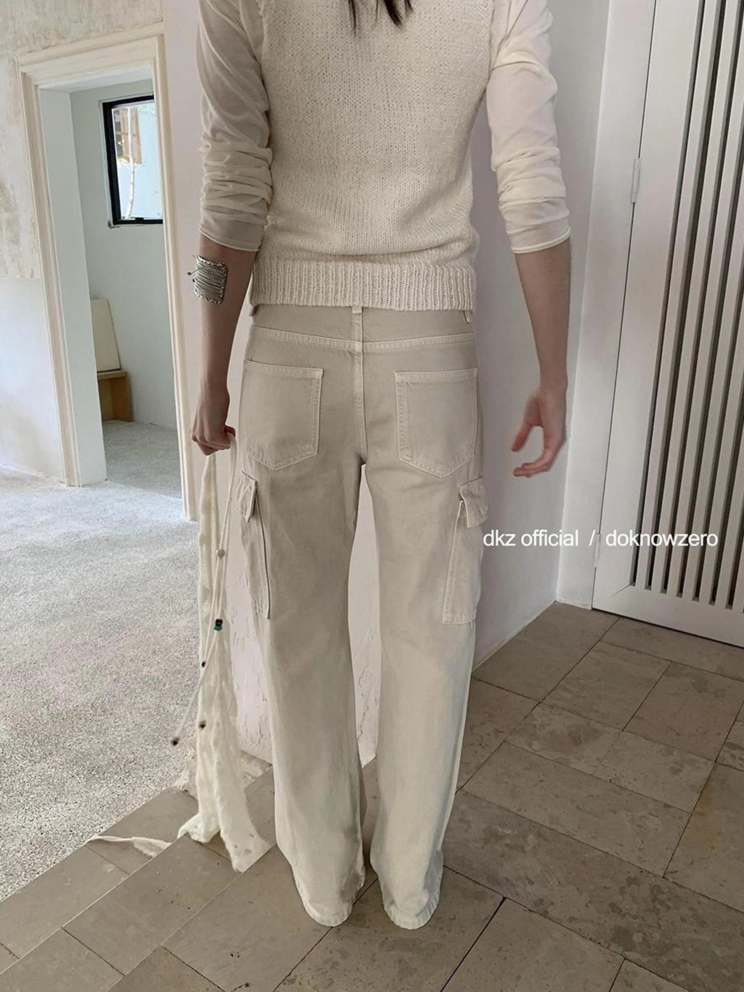 DKZ OFFICIAL Vintage Washed Wide Leg Trousers