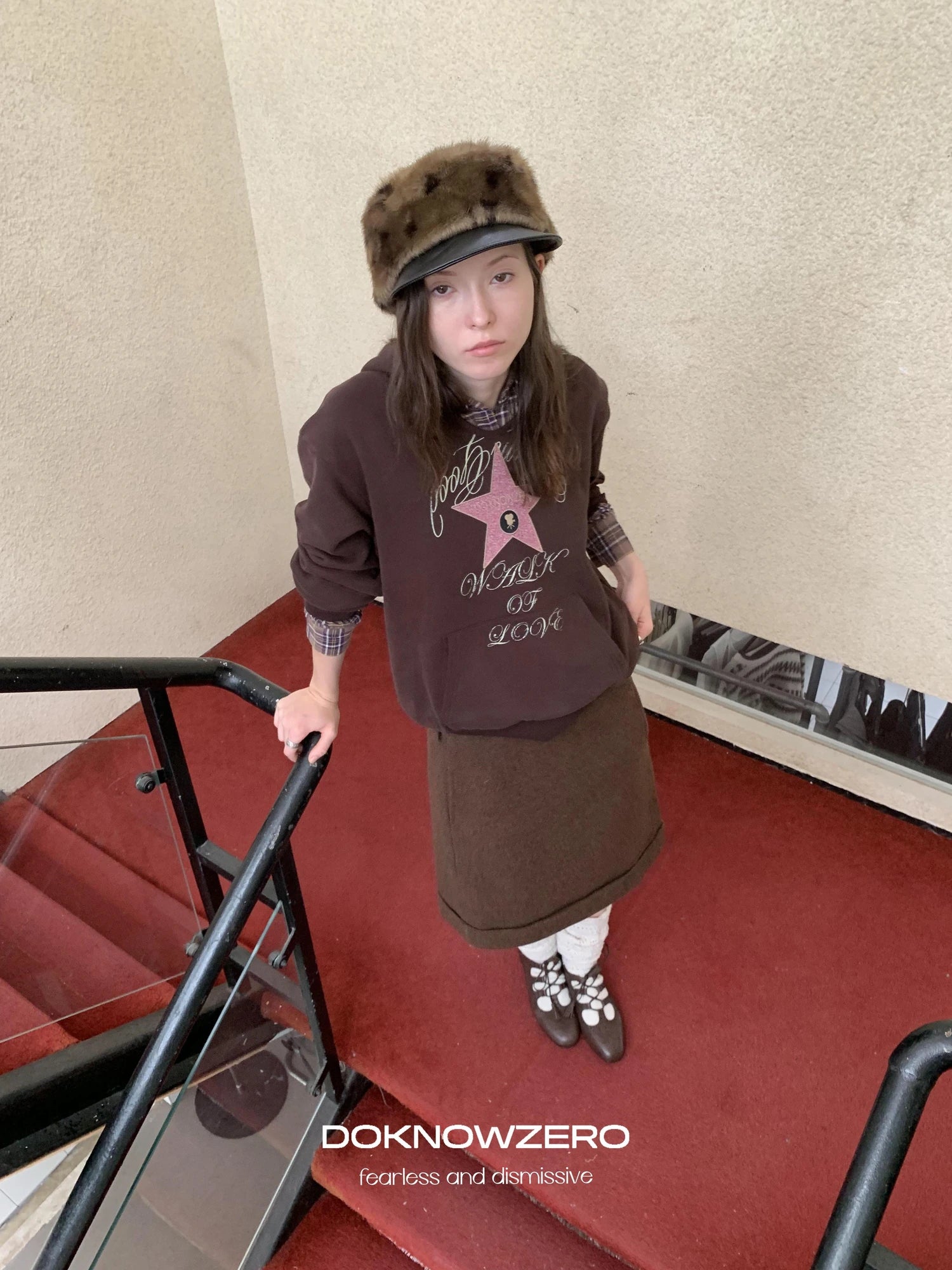 DKZ OFFICIAL Walk Of Love Fleece Hooded Sweatshirt