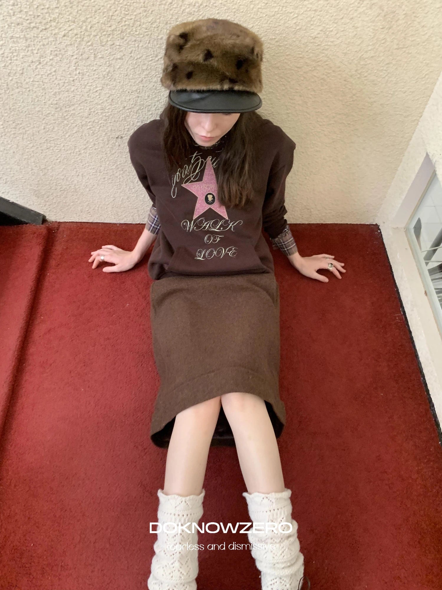 DKZ OFFICIAL Walk Of Love Fleece Hooded Sweatshirt