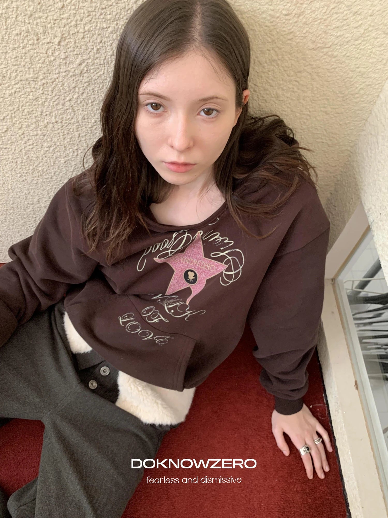 DKZ OFFICIAL Walk Of Love Fleece Hooded Sweatshirt