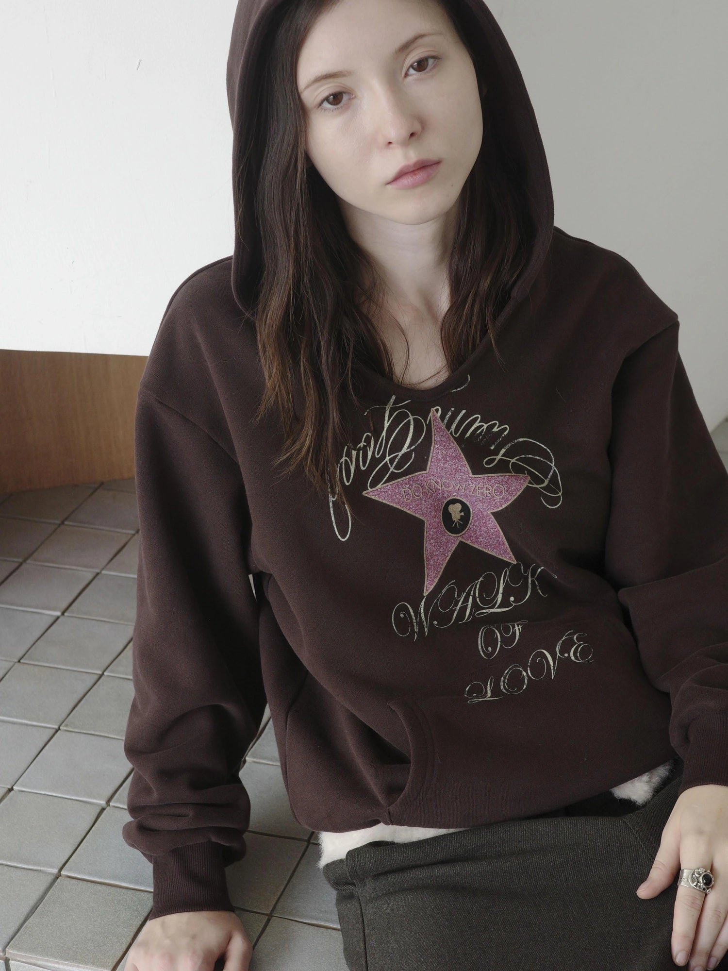 DKZ OFFICIAL Walk Of Love Fleece Hooded Sweatshirt