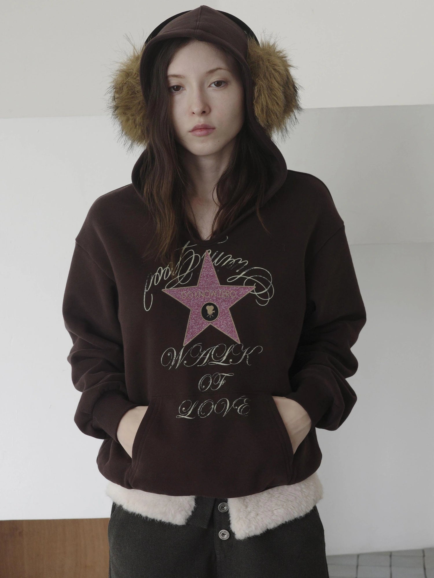 DKZ OFFICIAL Walk Of Love Fleece Hooded Sweatshirt