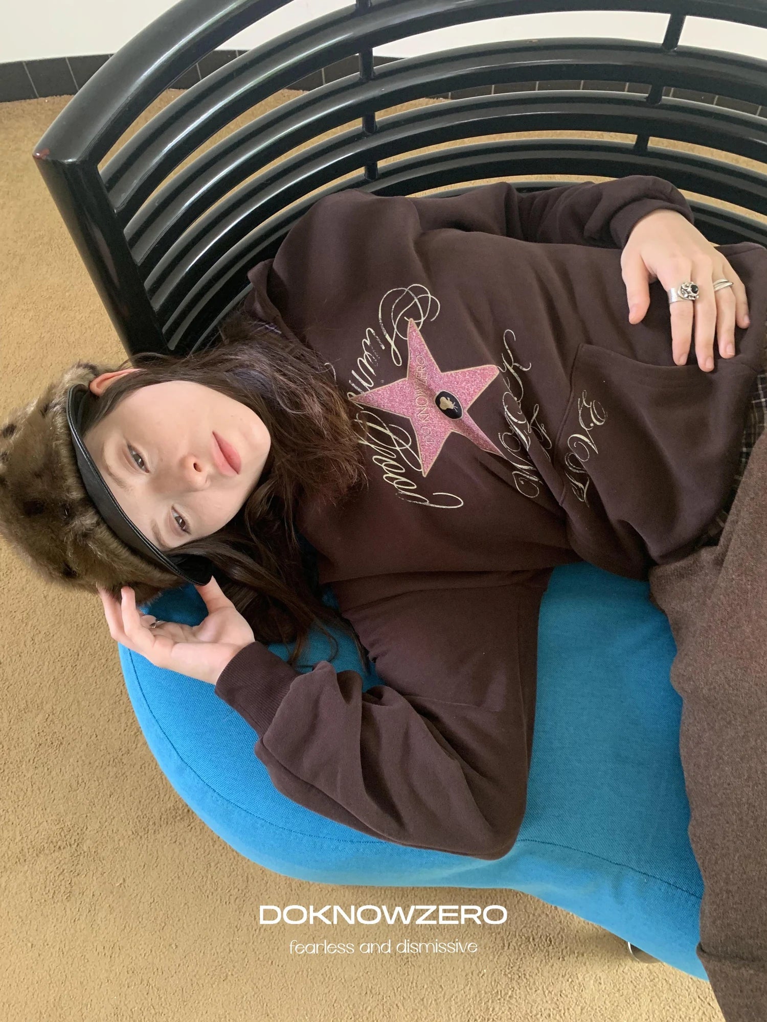 DKZ OFFICIAL Walk Of Love Fleece Hooded Sweatshirt