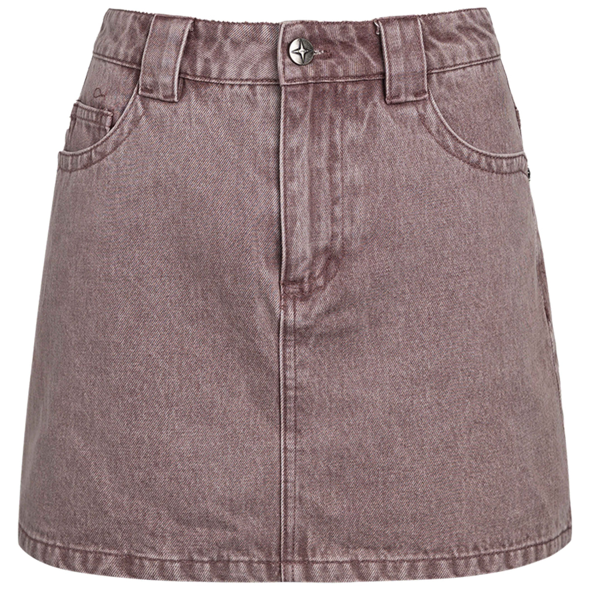 DKZ_OFFICIAL_Washed_Pink_Distressed_Pocket_A_Line_Mid_Waist_Cotton_Women&