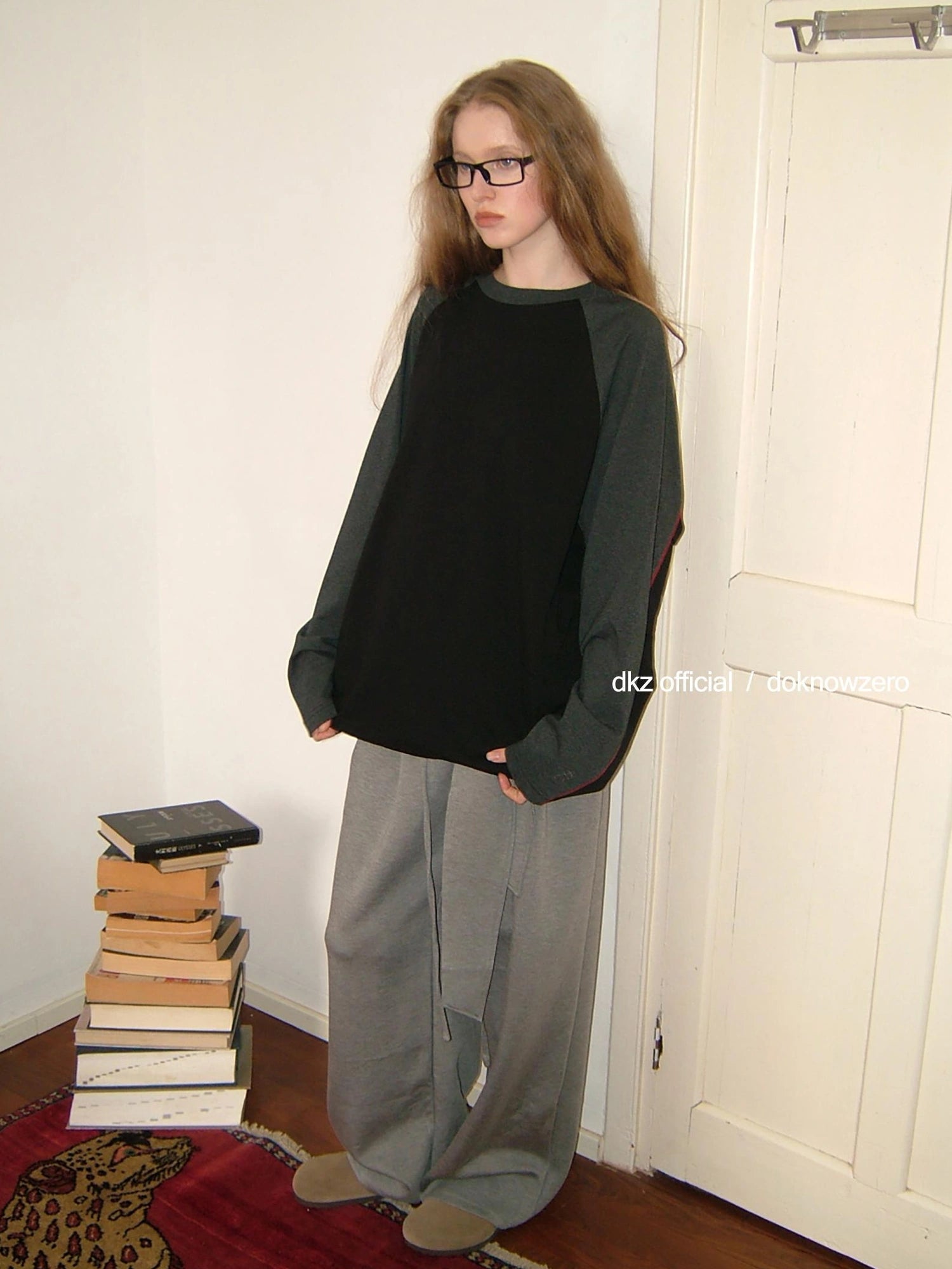 DKZ OFFICIAL Wide Leg Trousers With Tie Waist And Drape