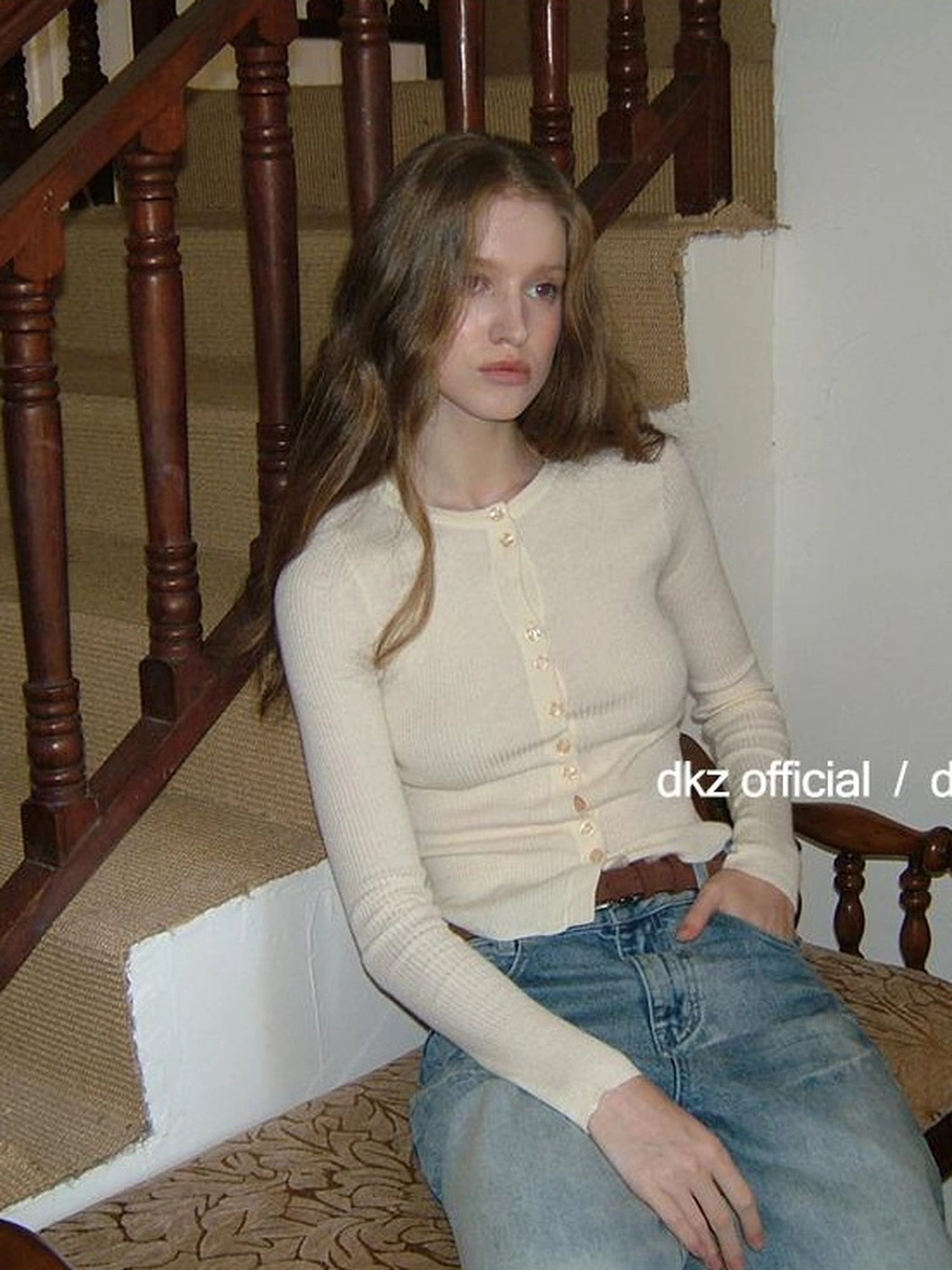 DKZ OFFICIAL Women Slim Fit Knit Cardigan For Autumn