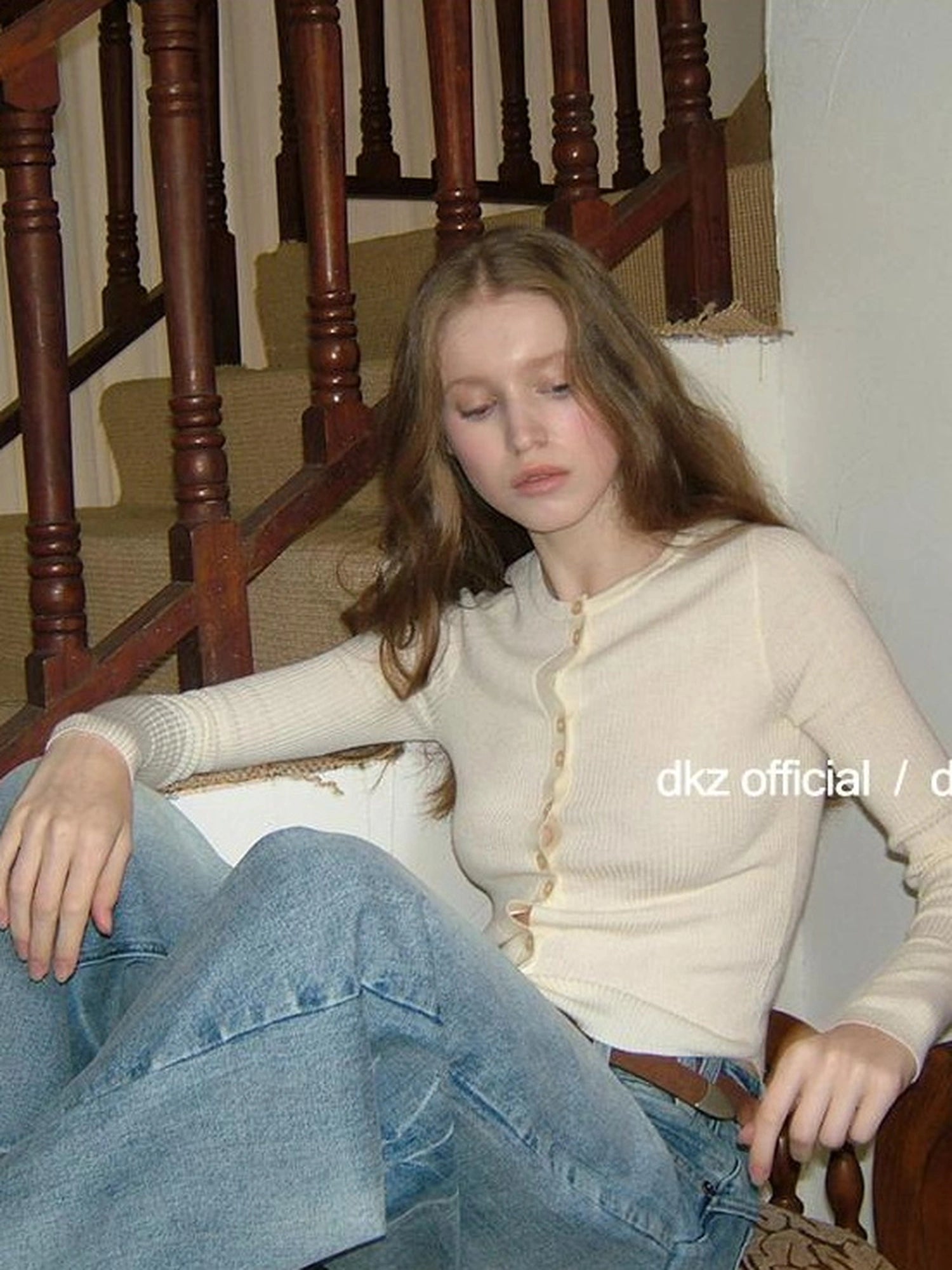 DKZ OFFICIAL Women Slim Fit Knit Cardigan For Autumn