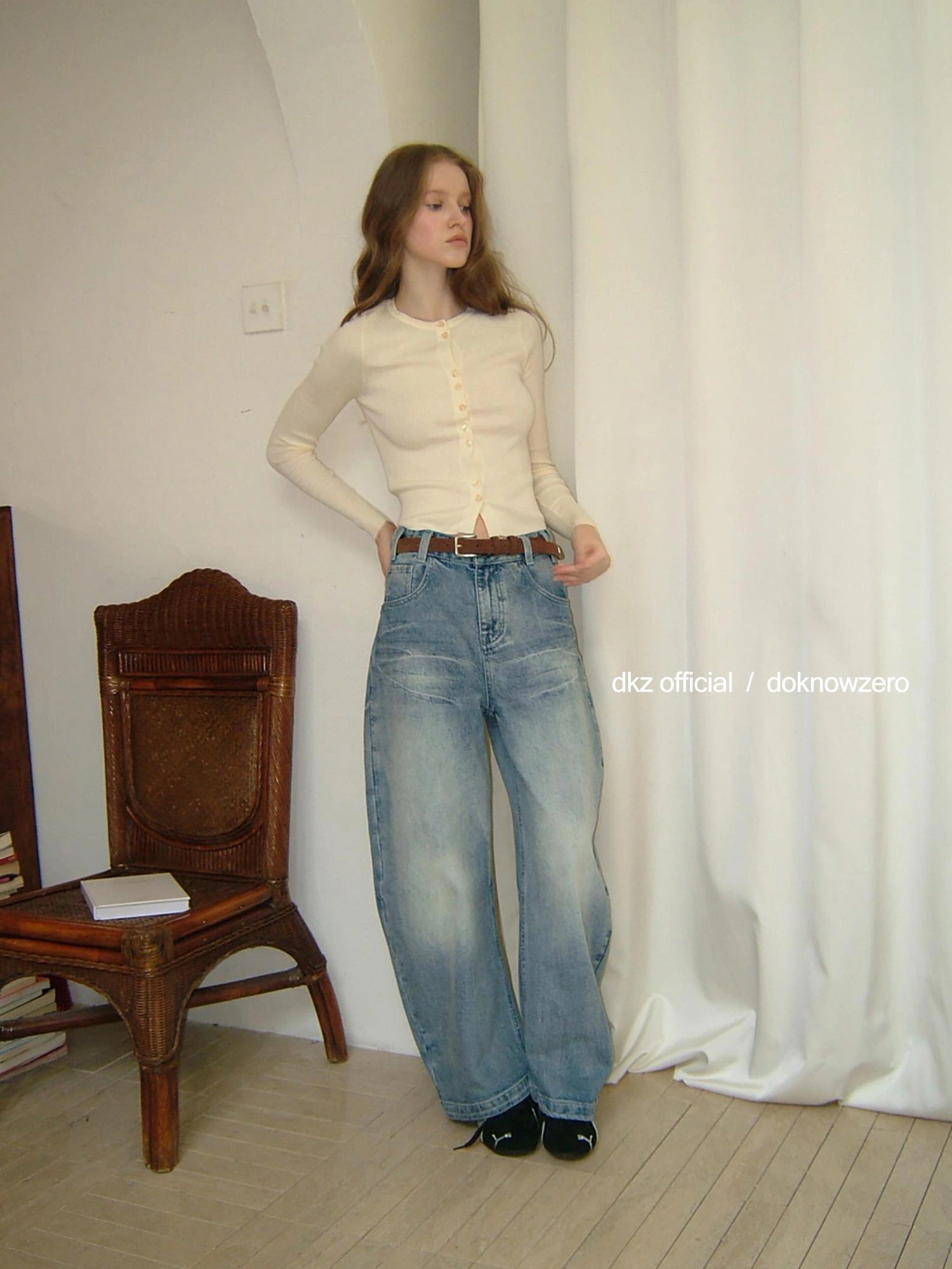 DKZ OFFICIAL Women Slim Fit Knit Cardigan For Autumn