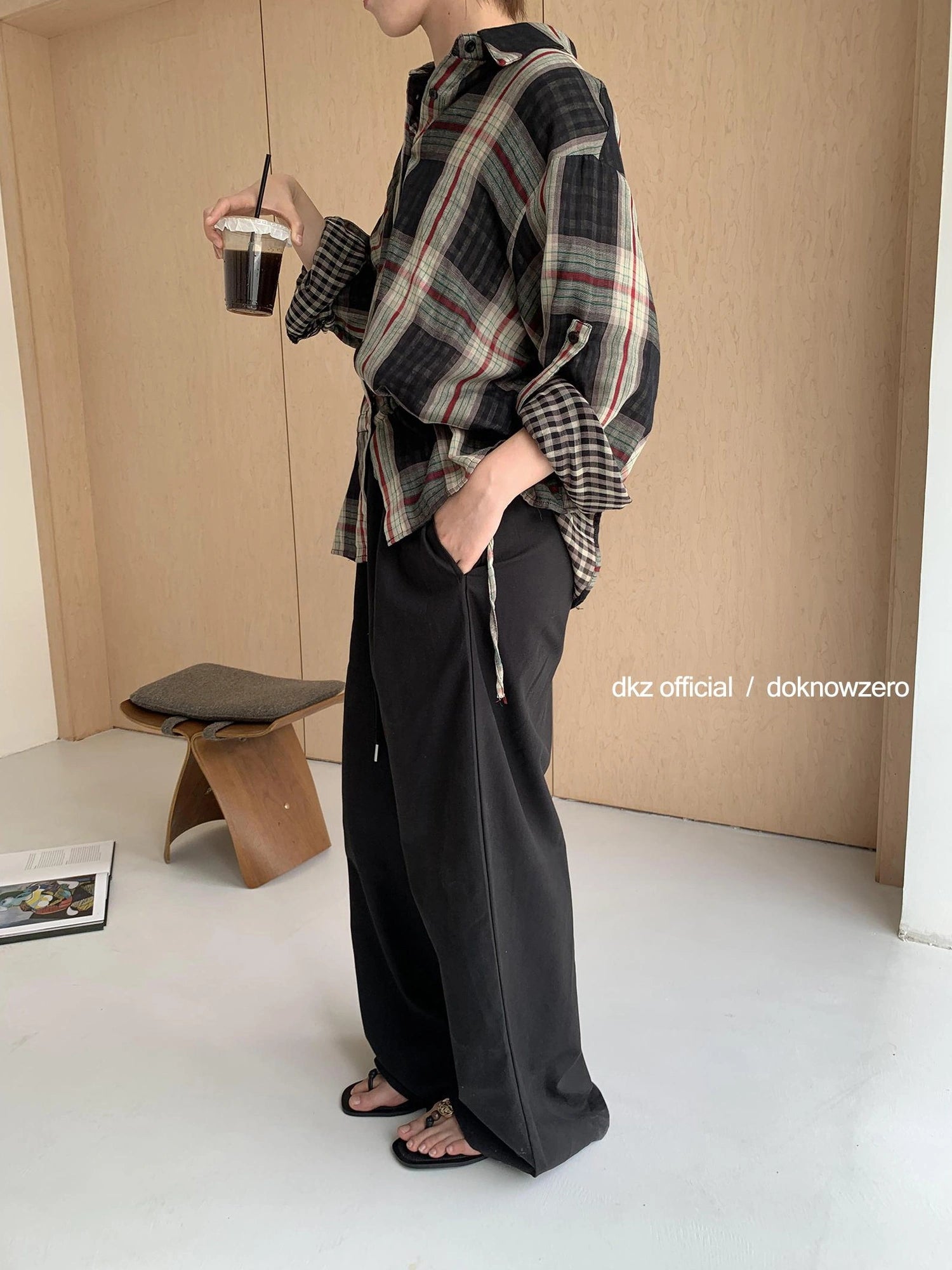 DKZ OFFICIAL Women Summer Loose Fit Drawstring Waist Long Pants