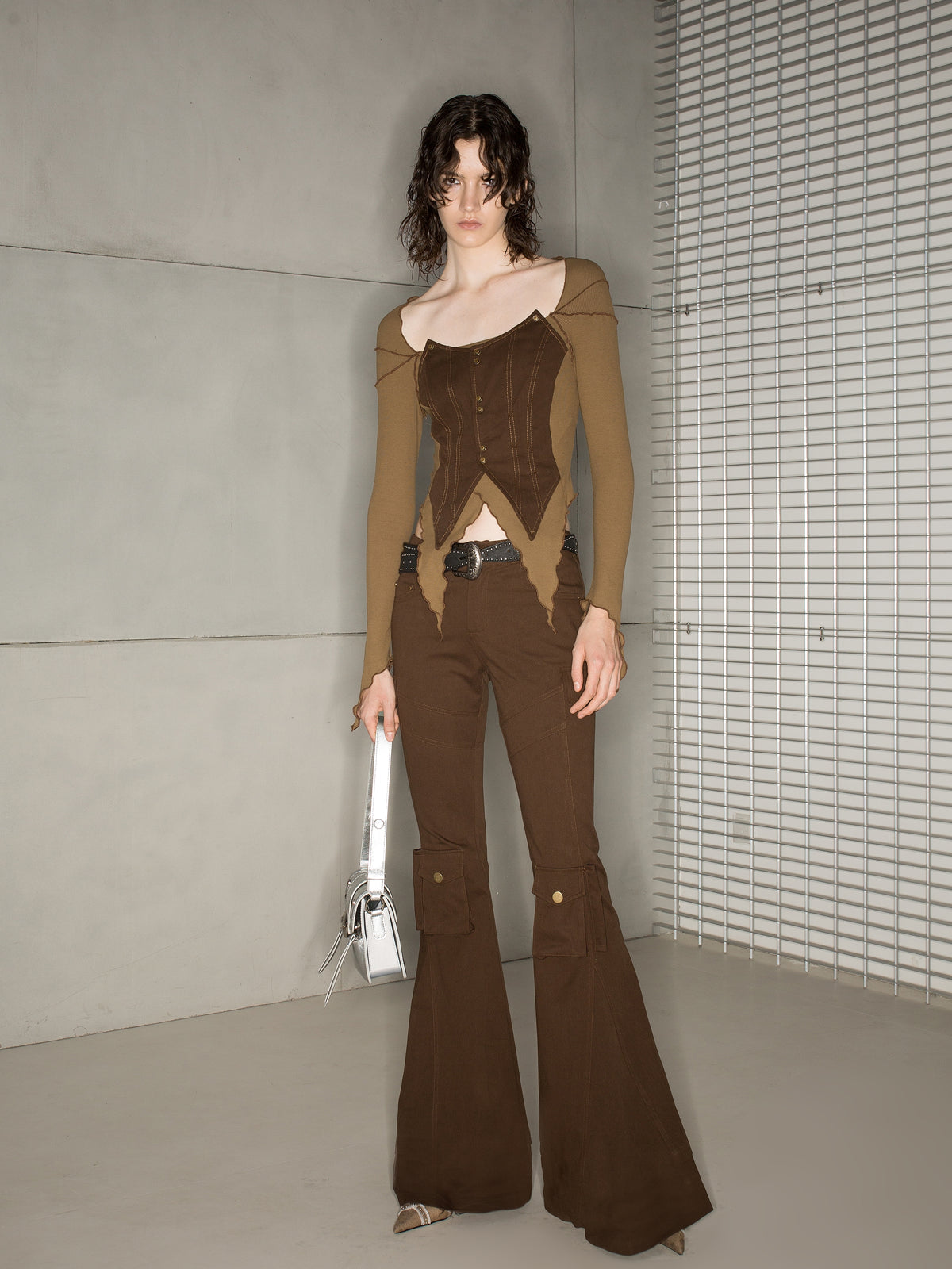 UpdateNN NORTH NODE Astrological Retro Workwear Flared Trousers 2023 Aw