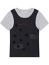 Tide Dot Mock Layered Knit Tee