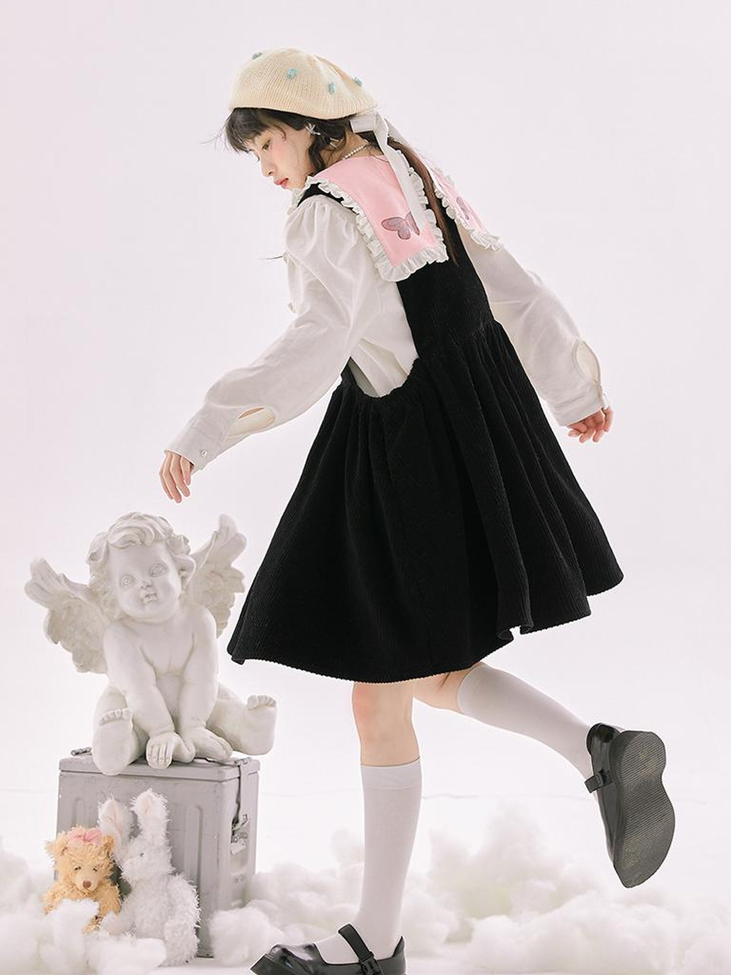 Daytoday Anatomical Girl Print Bubble Sleeve Shirt