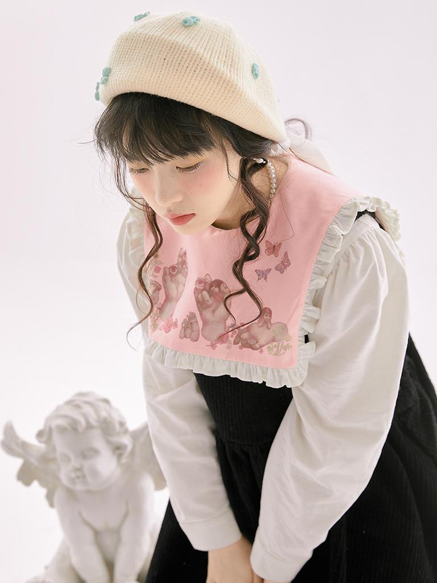 Daytoday Anatomical Girl Print Bubble Sleeve Shirt