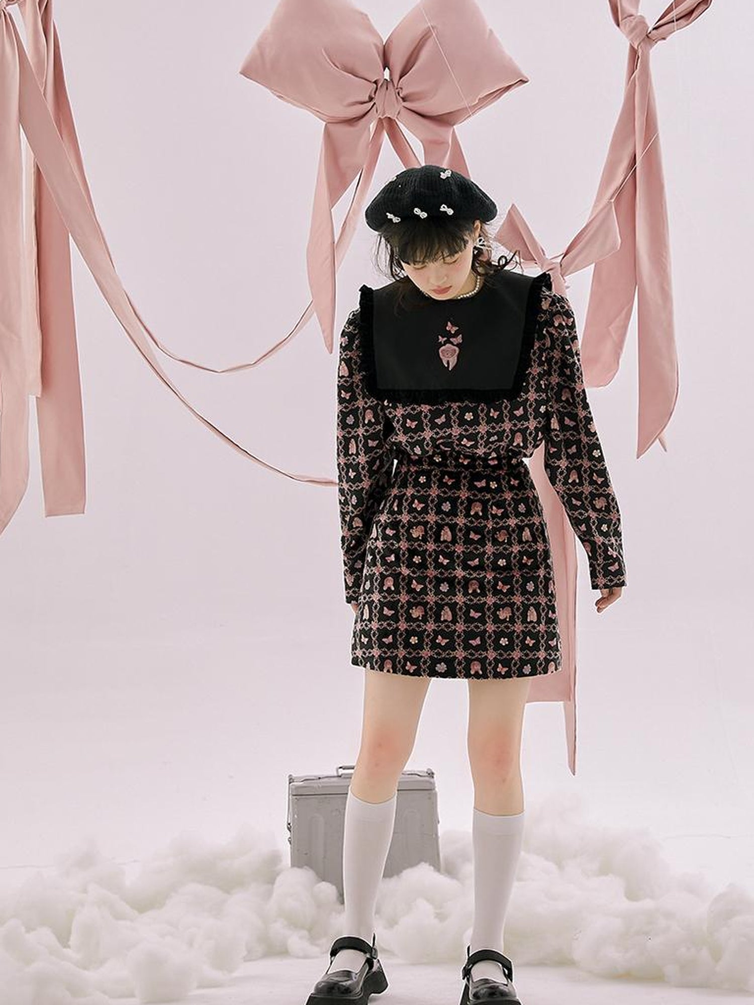 Daytoday Anatomical Girl Print Bubble Sleeve Shirt